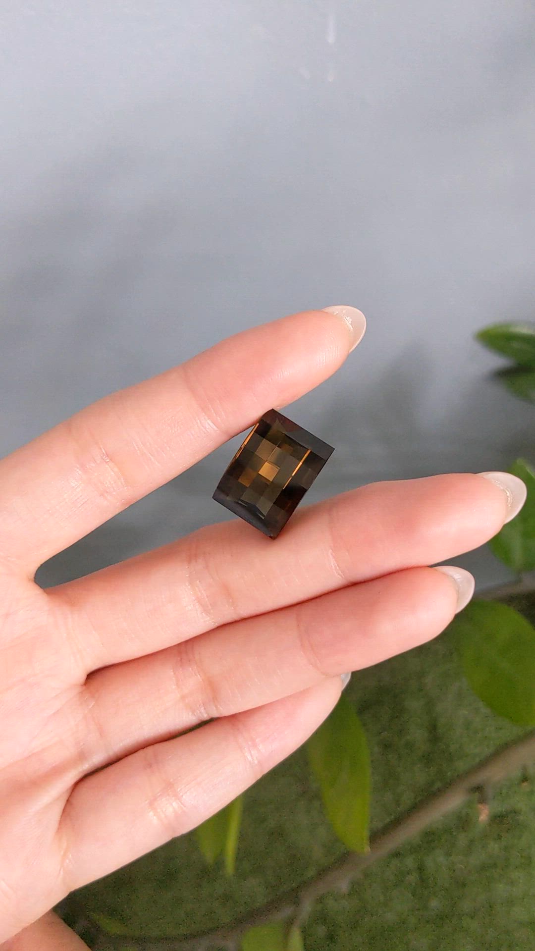 15.44 Ct. Brown Smokey Quartz from Brazil Size Video