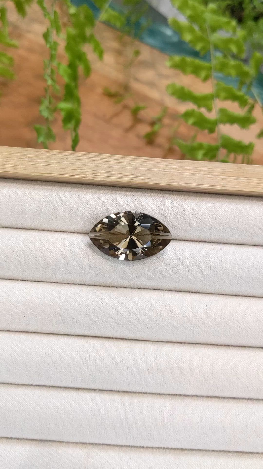 16.88 Ct. Brown Smoky Quartz from Brazil Size Video