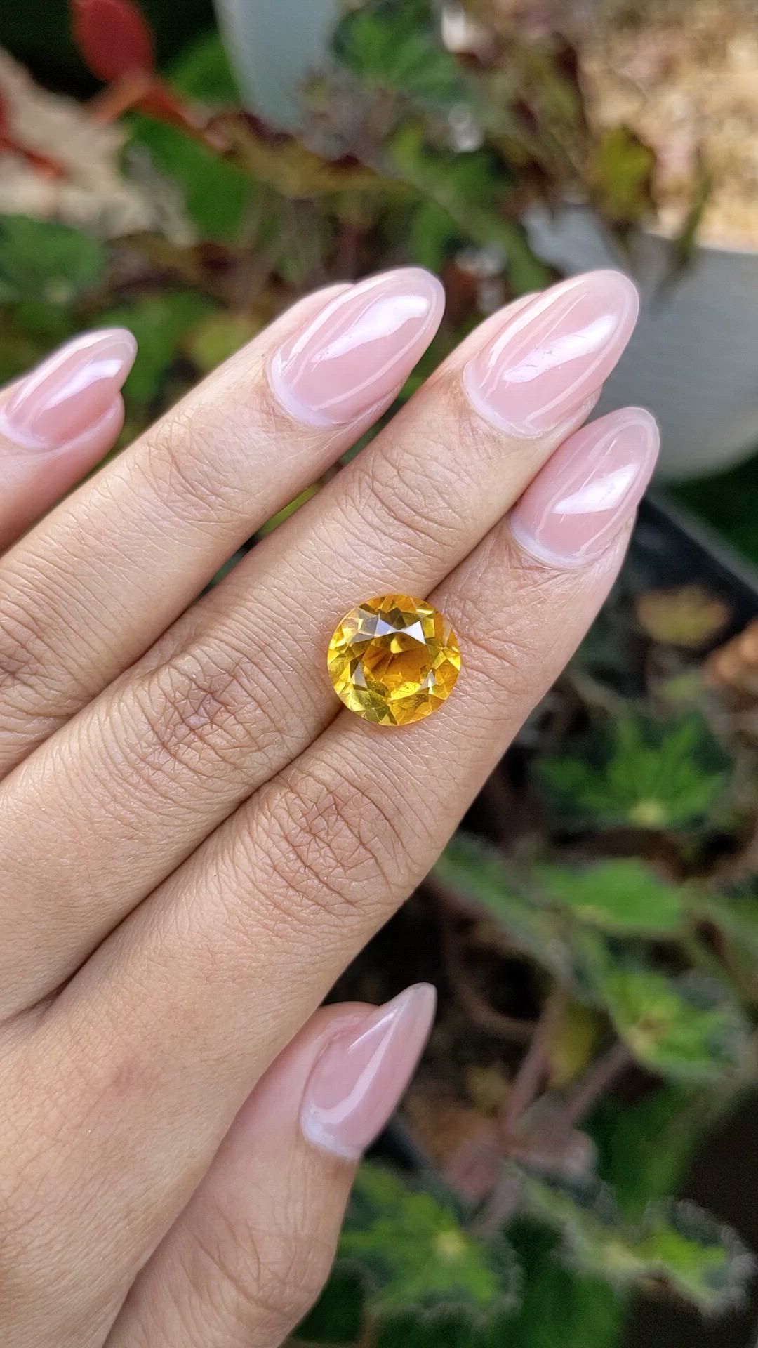 5.46 Ct. Yellow Citrine from Brazil Size Video