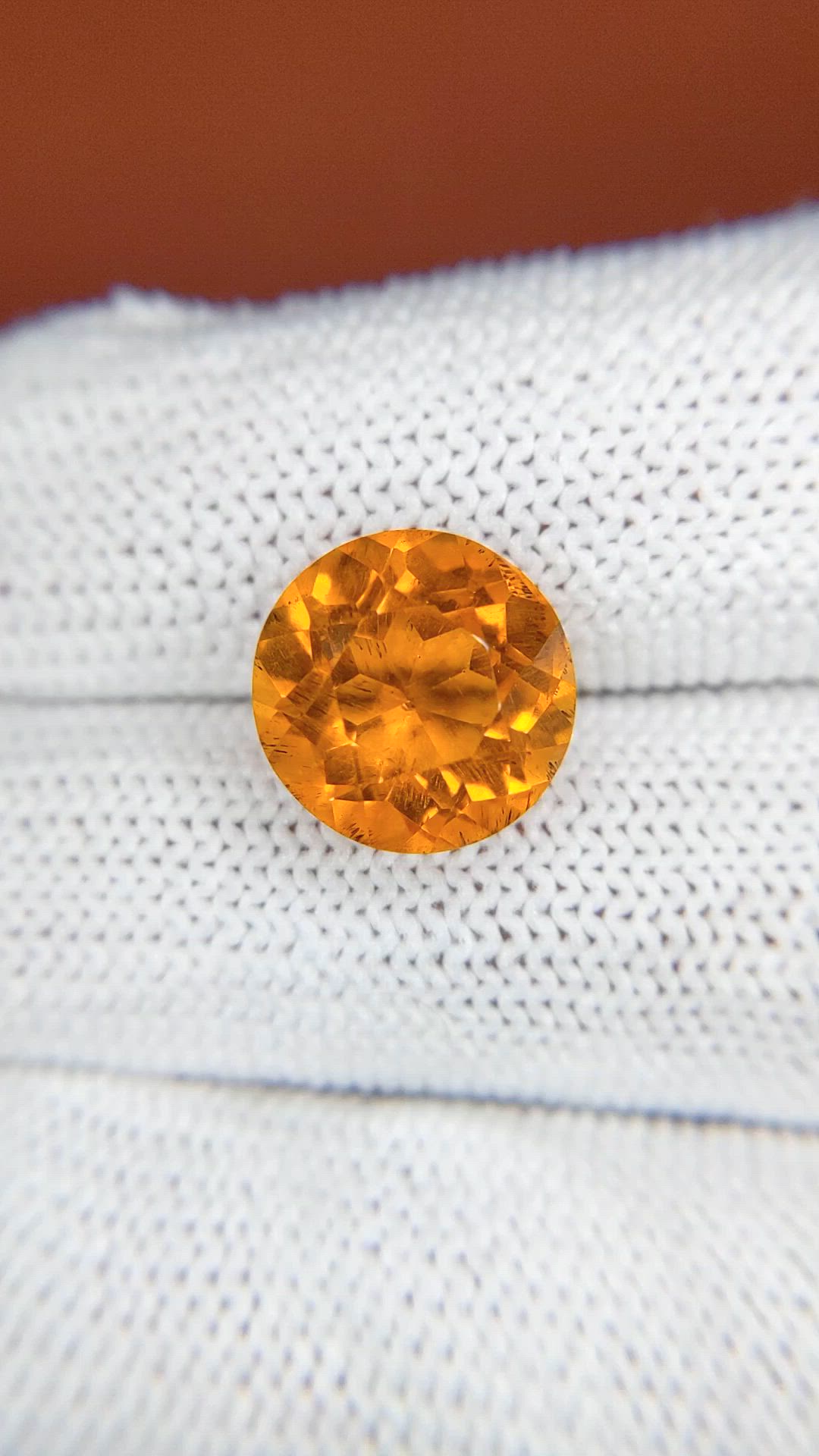 5.80 Ct. Yellowish Orange Citrine from Brazil Size Video