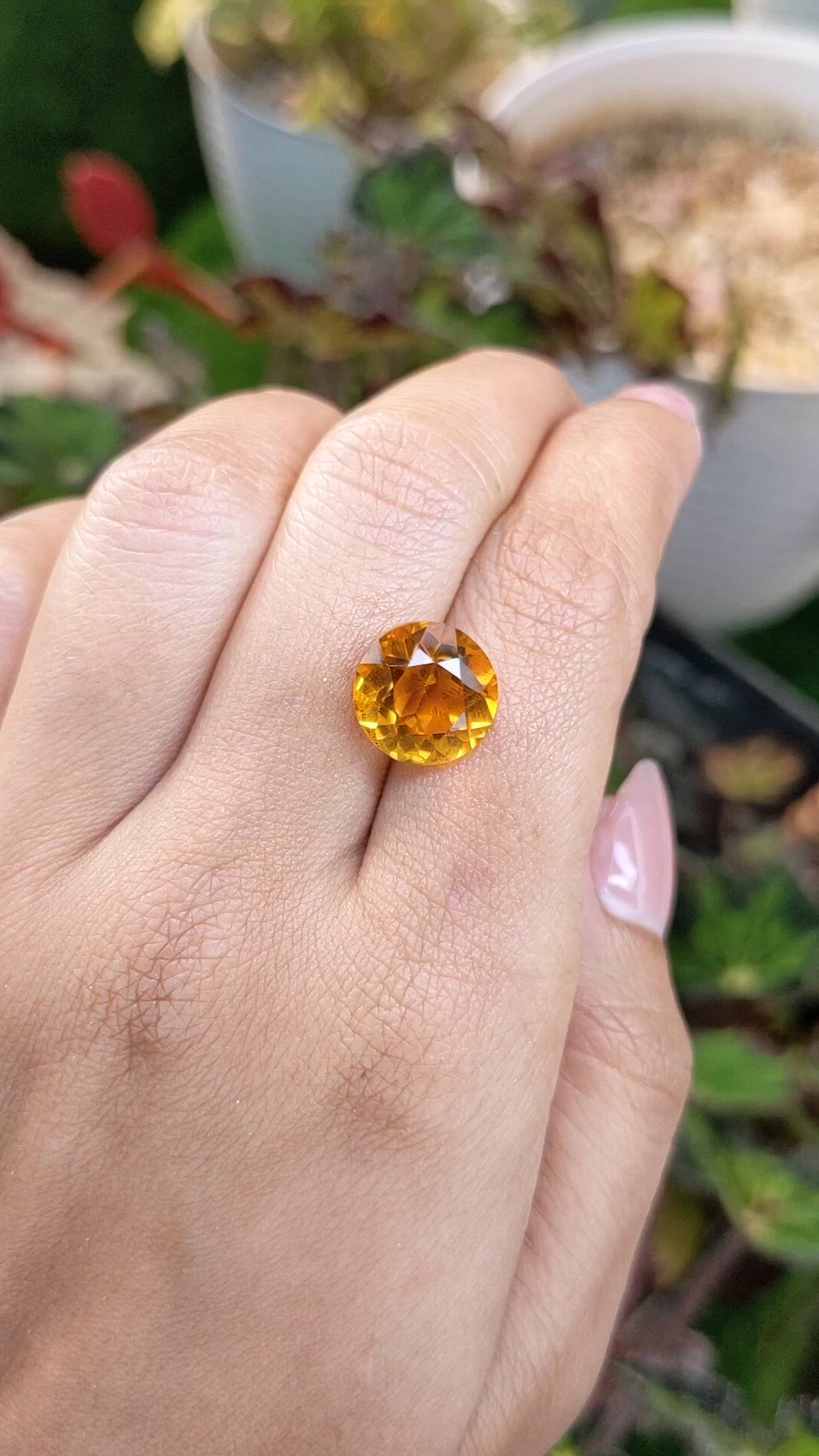 5.80 Ct. Yellowish Orange Citrine from Brazil Size Video