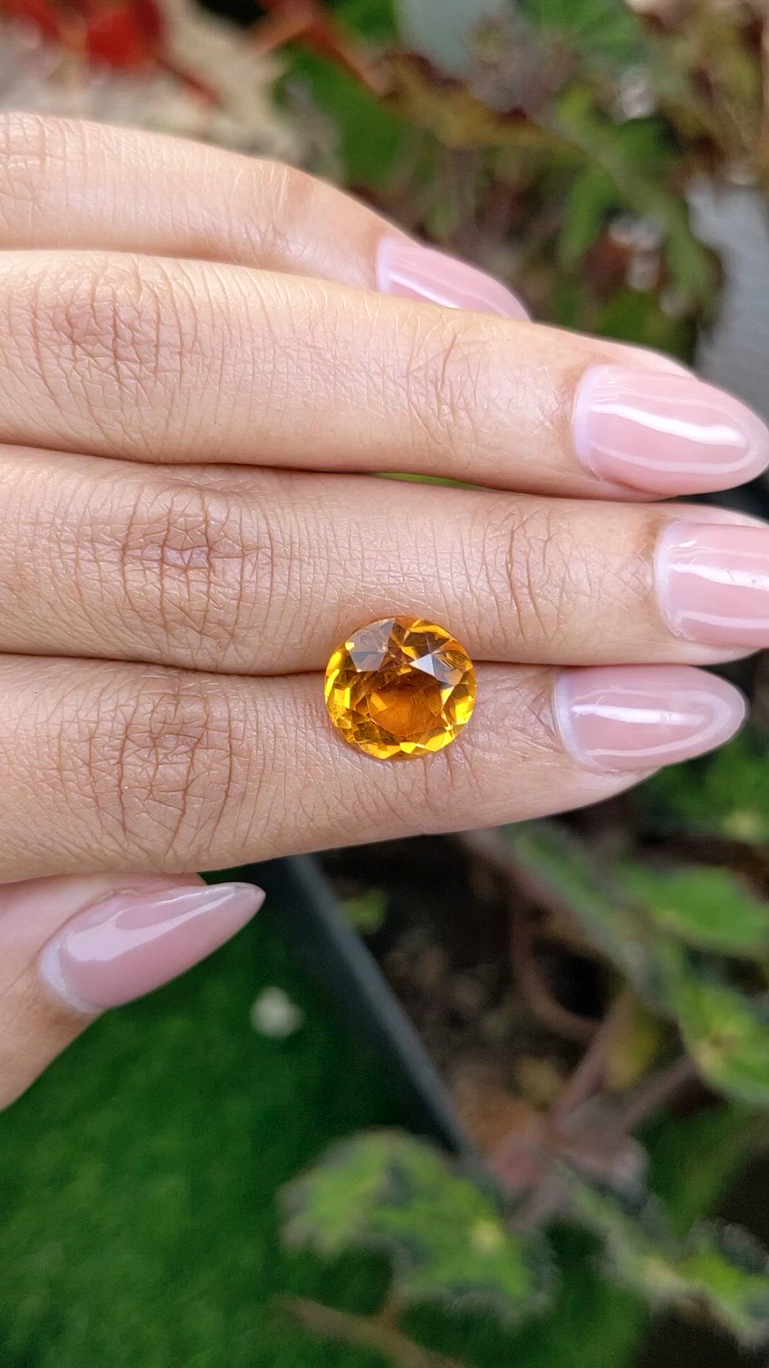 5.80 Ct. Yellowish Orange Citrine from Brazil Size Video