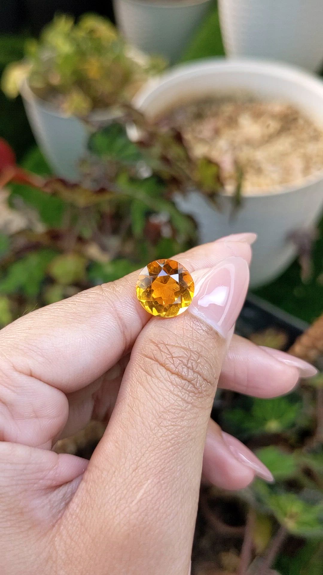 5.80 Ct. Yellowish Orange Citrine from Brazil Size Video