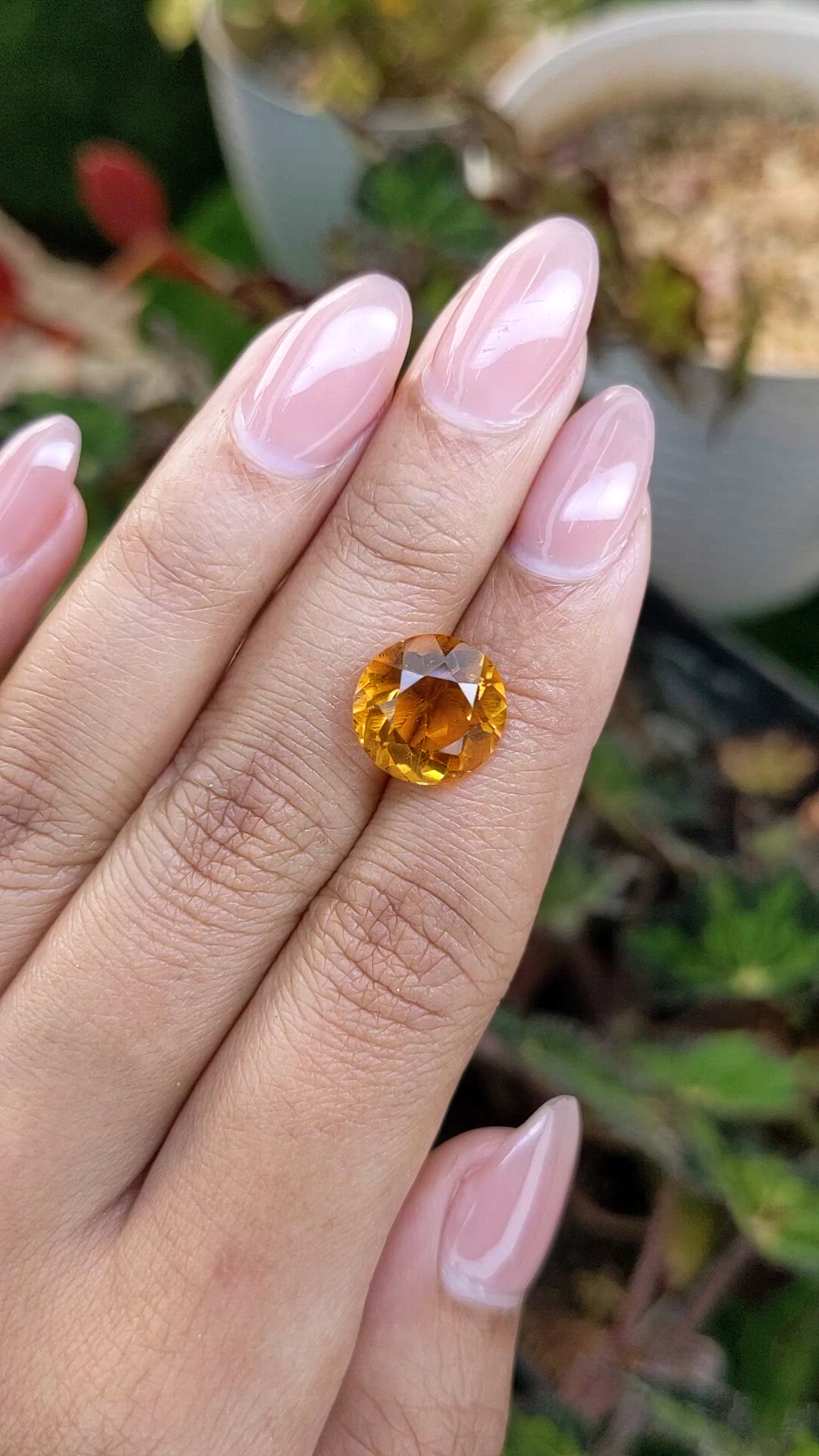 5.80 Ct. Yellowish Orange Citrine from Brazil Size Video