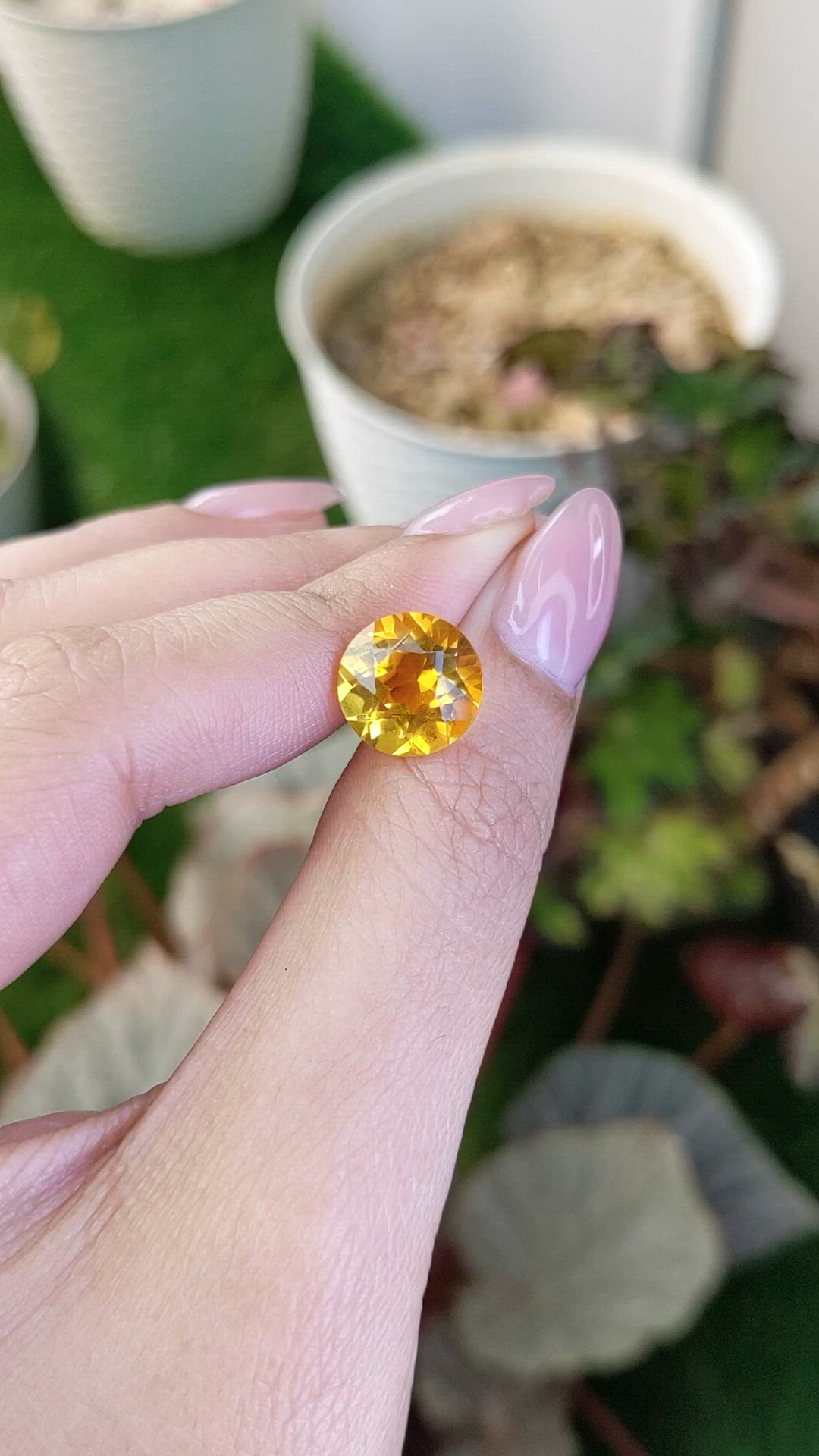 4.78 Ct. Yellow Citrine from Brazil Size Video