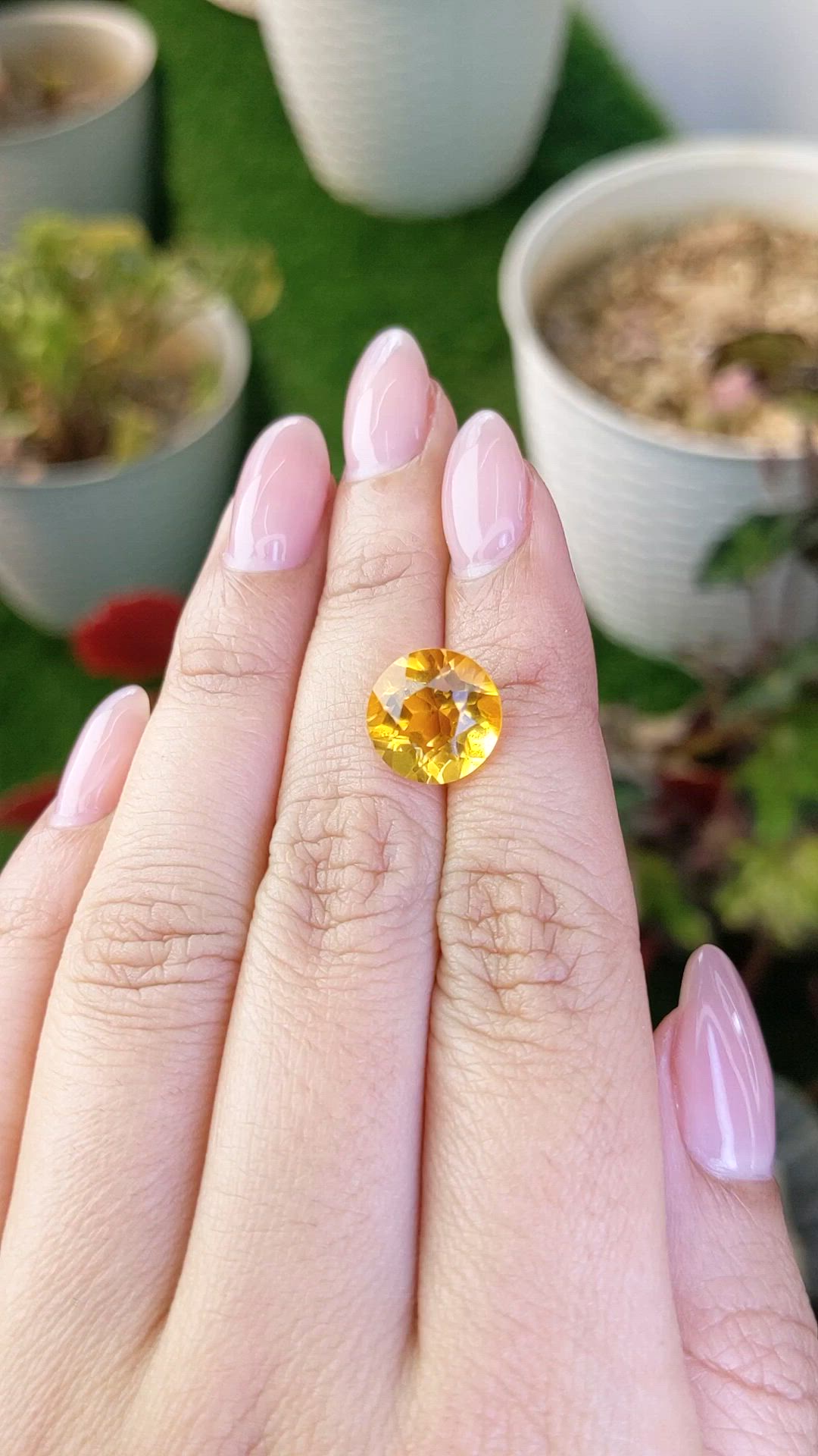 4.78 Ct. Yellow Citrine from Brazil Size Video