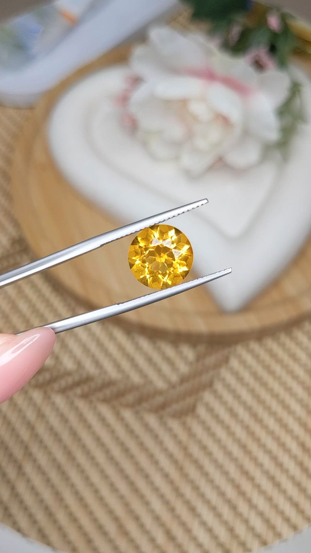 4.78 Ct. Yellow Citrine from Brazil Size Video