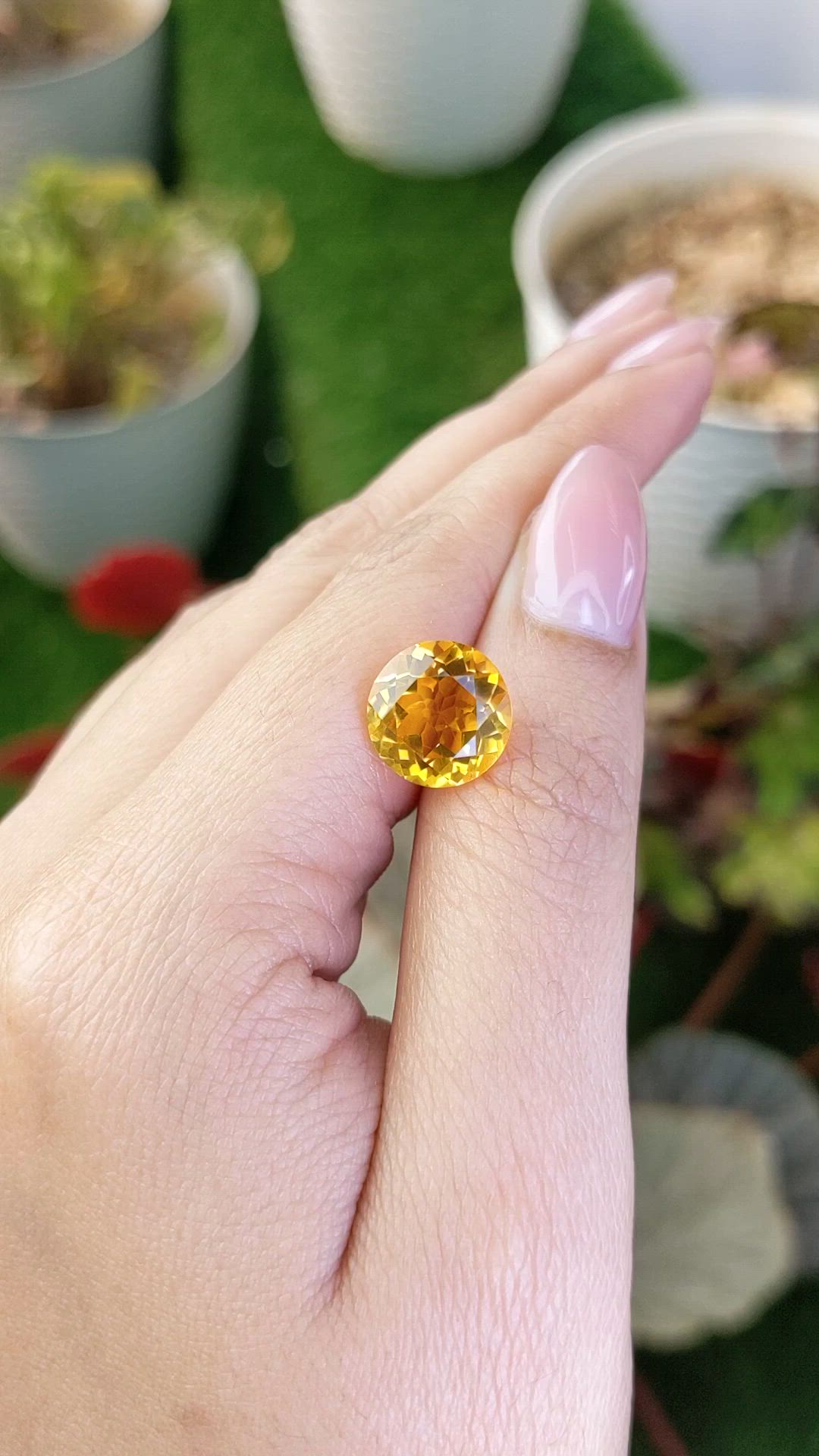 5.15 Ct. Yellow Citrine from Brazil Size Video