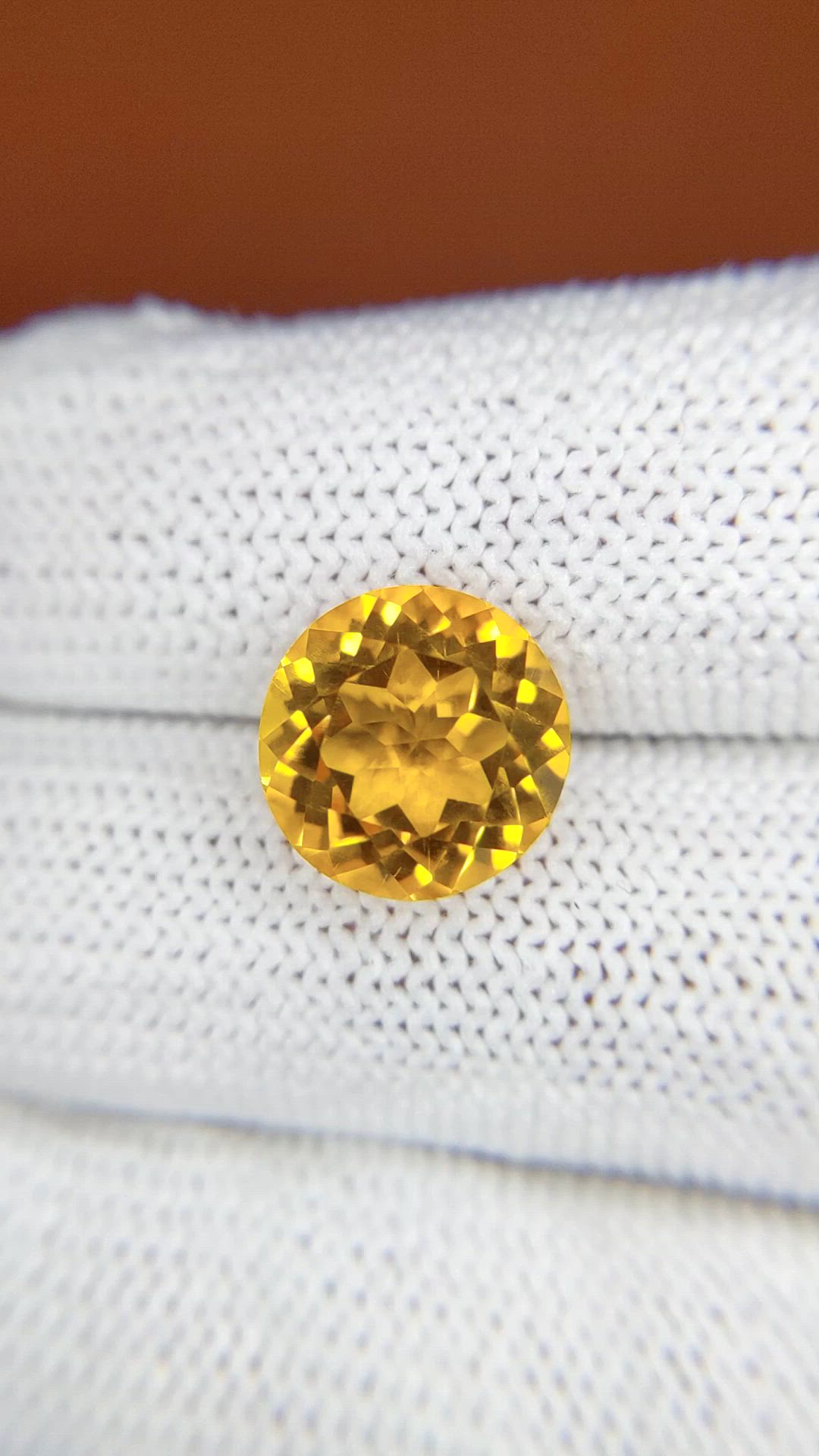 5.15 Ct. Yellow Citrine from Brazil Size Video