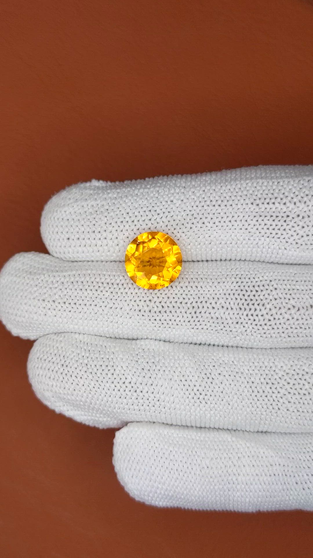 4.61 Ct. Orangish Yellow Citrine from Brazil Size Video