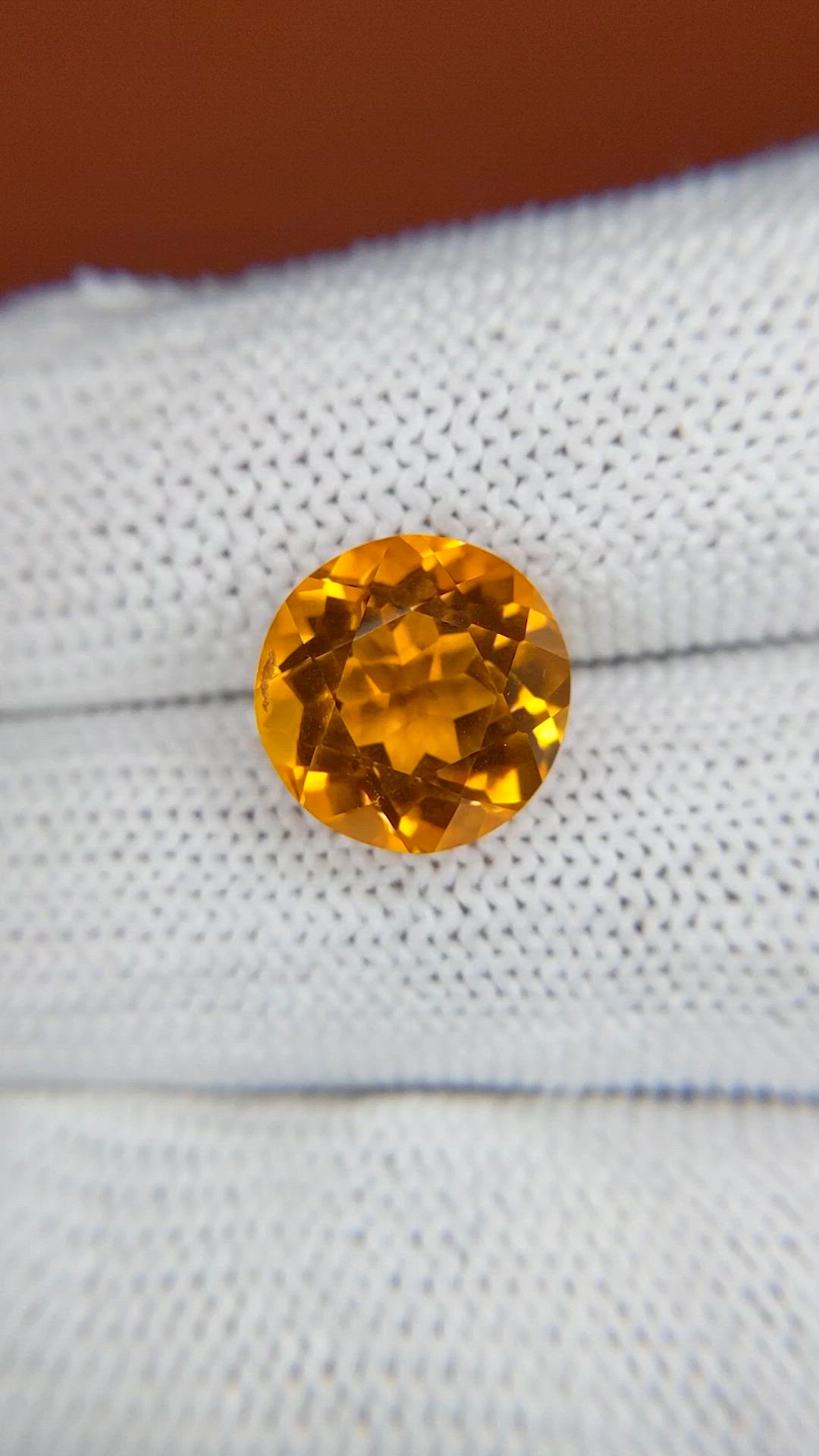 5.26 Ct. Orangish Yellow Citrine from Brazil Size Video