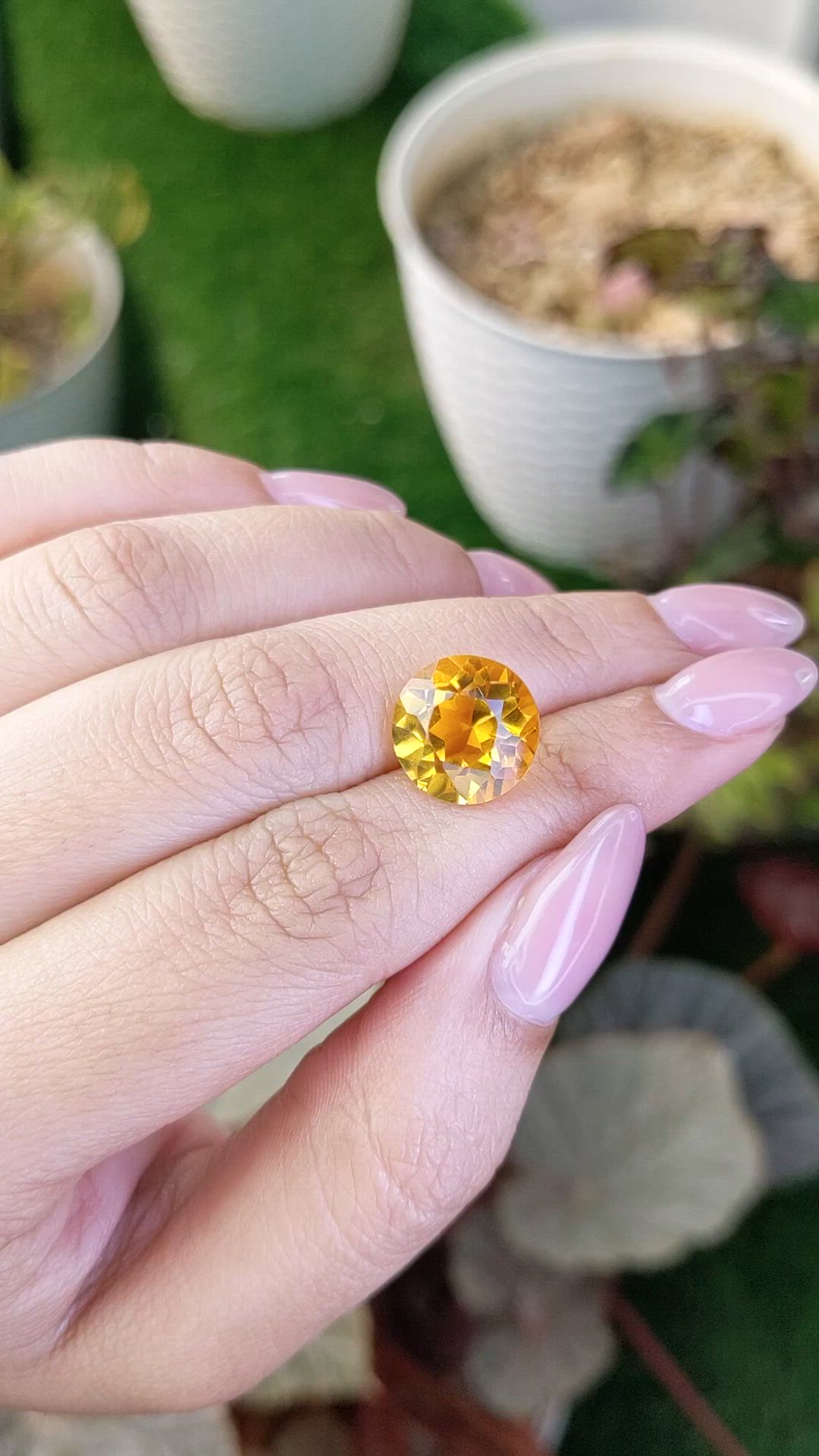 6.56 Ct. Yellow Citrine from Brazil Size Video