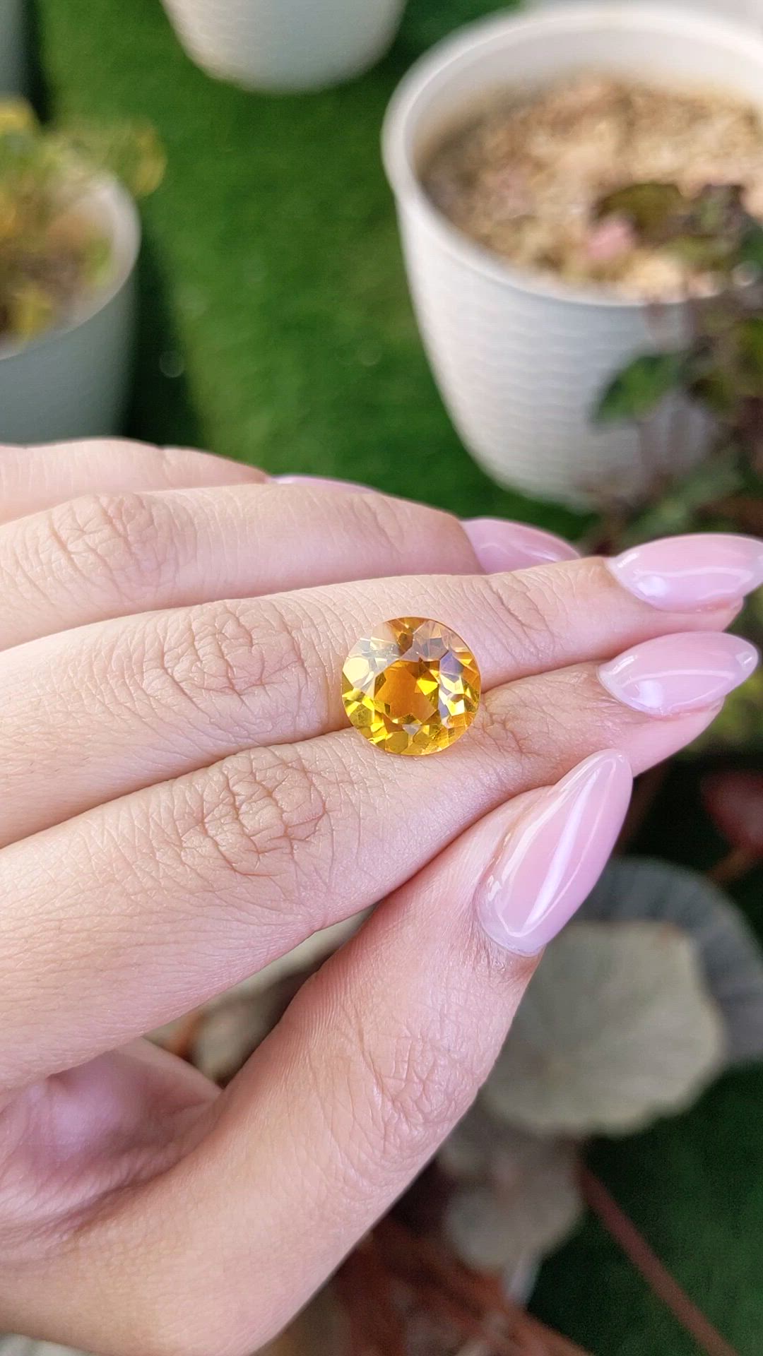 6.56 Ct. Yellow Citrine from Brazil Size Video