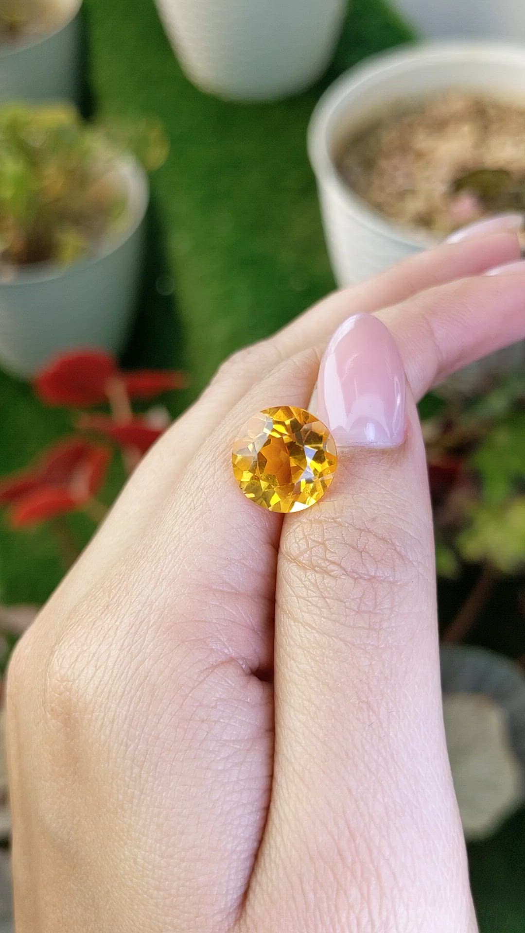 6.56 Ct. Yellow Citrine from Brazil Size Video