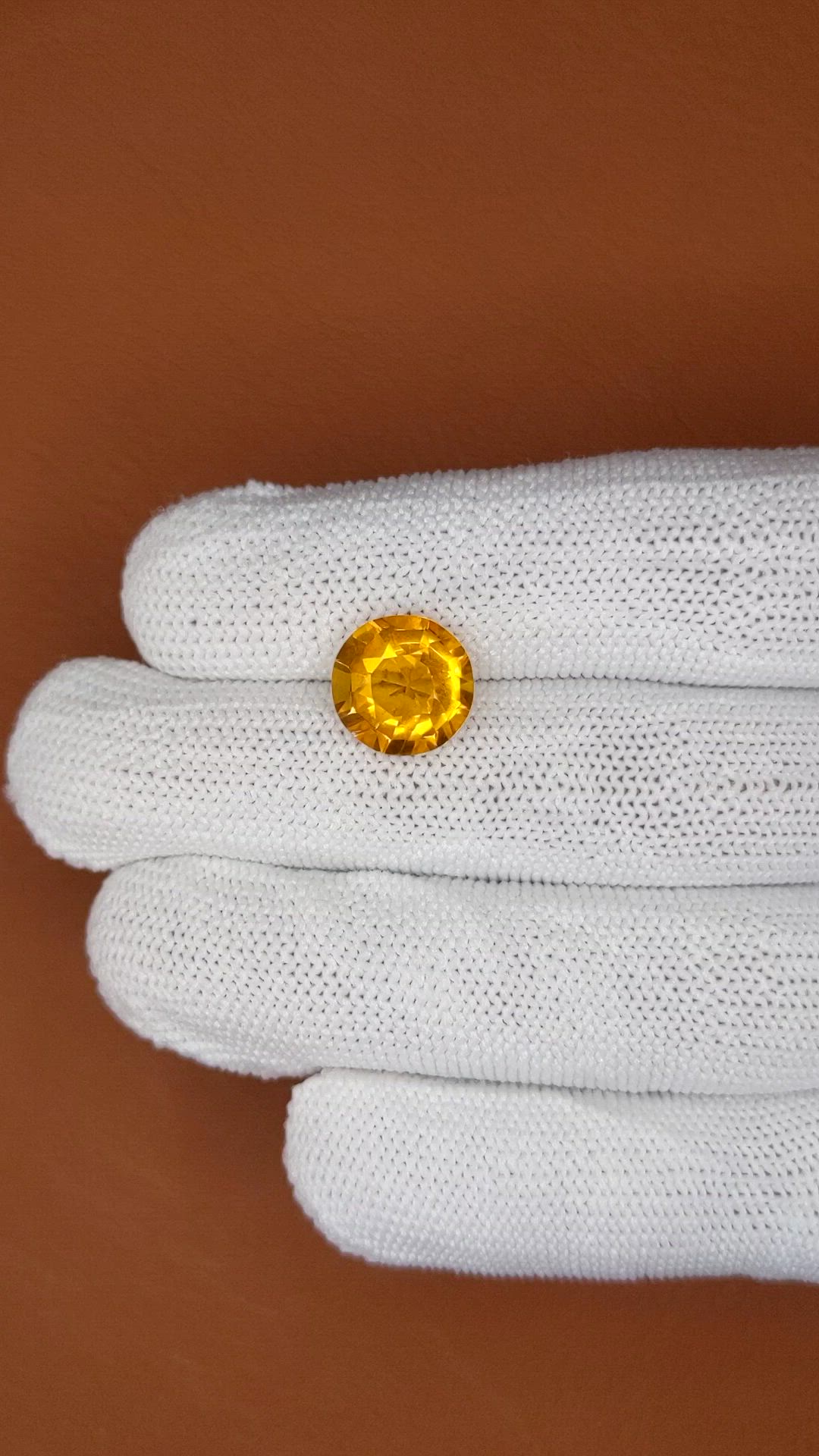4.86 Ct. Orangish Yellow Citrine from Brazil Size Video
