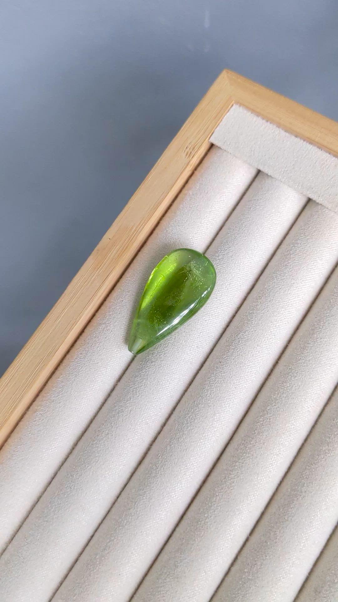 35.62 Ct. Green (Lime Green) Peridot from Burma (Myanmar) Size Video