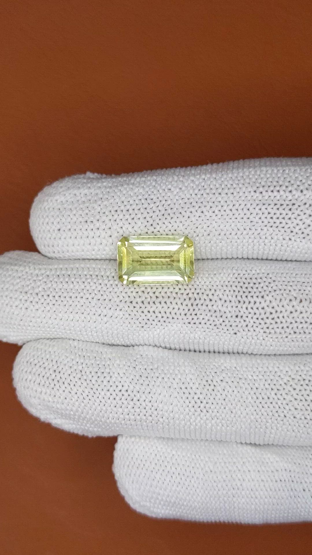 5.07 Ct. Lemon Quartz from Brazil Size Video