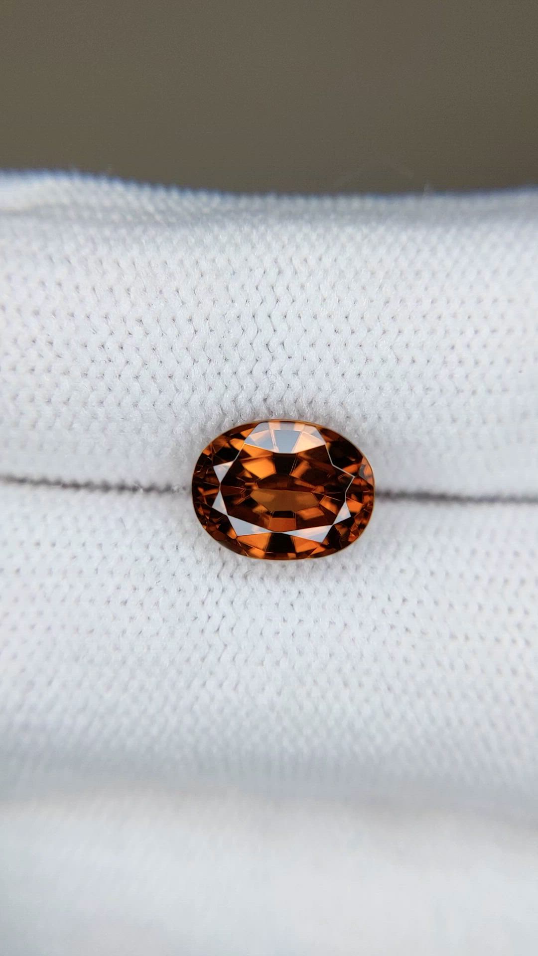 3.72 Ct. Orangish Brown Zircon from Ceylon (Sri Lanka) Size Video