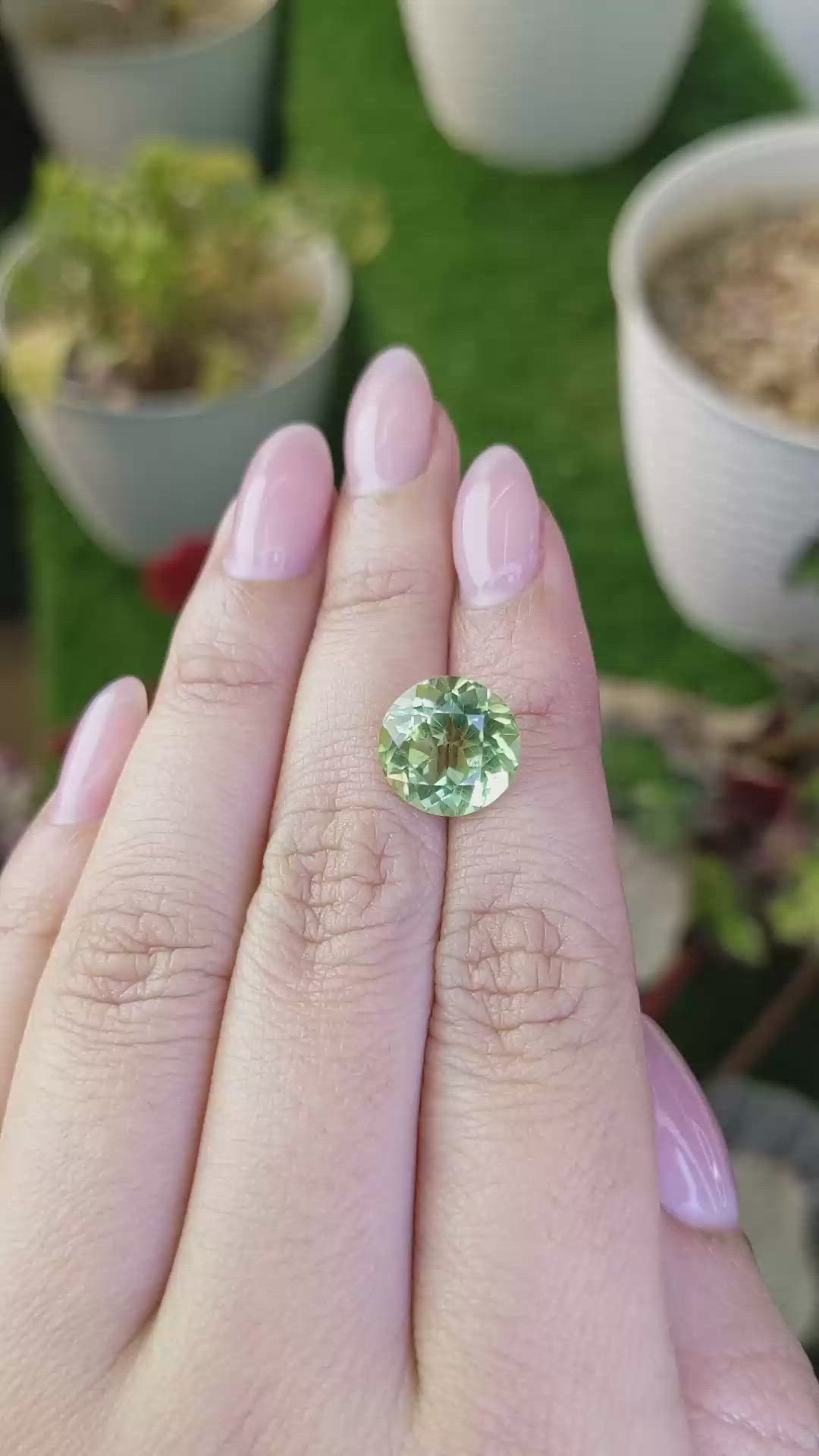 5.45 Ct. Green Prasiolite from Brazil Size Video
