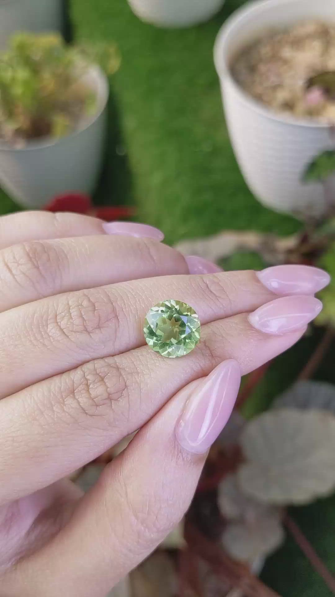 5.45 Ct. Green Prasiolite from Brazil Size Video
