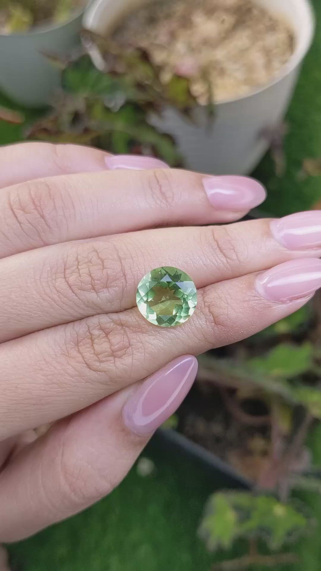 5.83 Ct. Green Prasiolite from Brazil Size Video