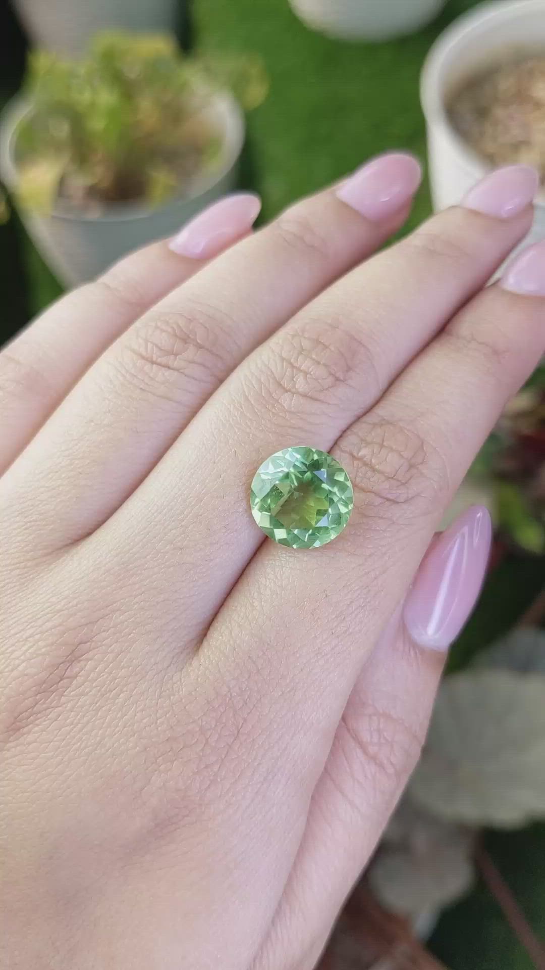 5.83 Ct. Green Prasiolite from Brazil Size Video