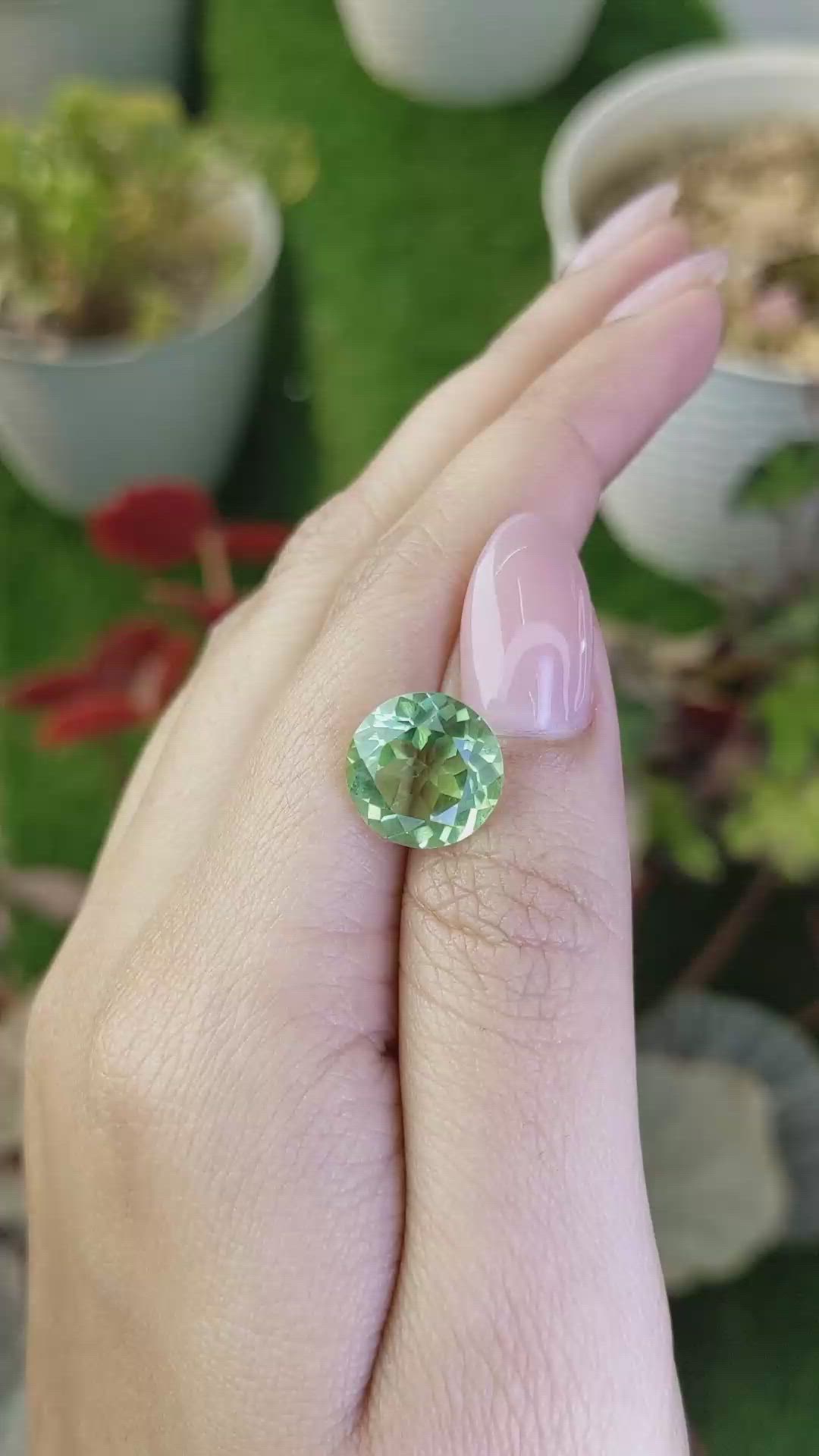 5.83 Ct. Green Prasiolite from Brazil Size Video