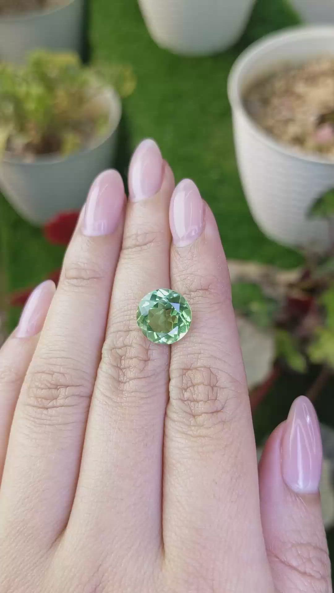 5.06 Ct. Green Prasiolite from Brazil Size Video