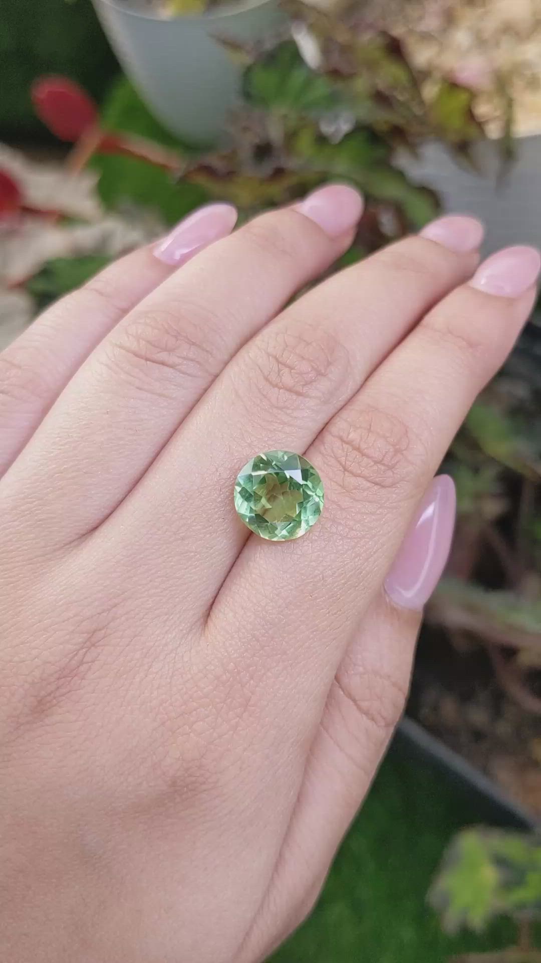 5.06 Ct. Green Prasiolite from Brazil Size Video
