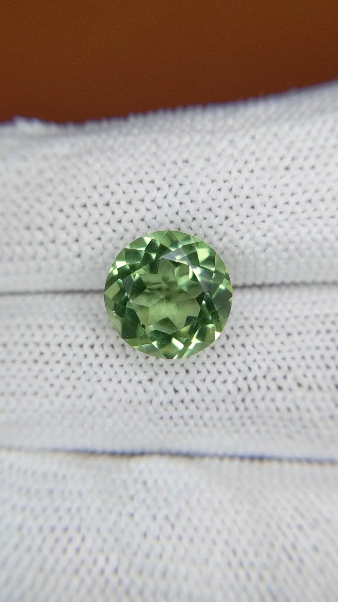 5.06 Ct. Green Prasiolite from Brazil Size Video