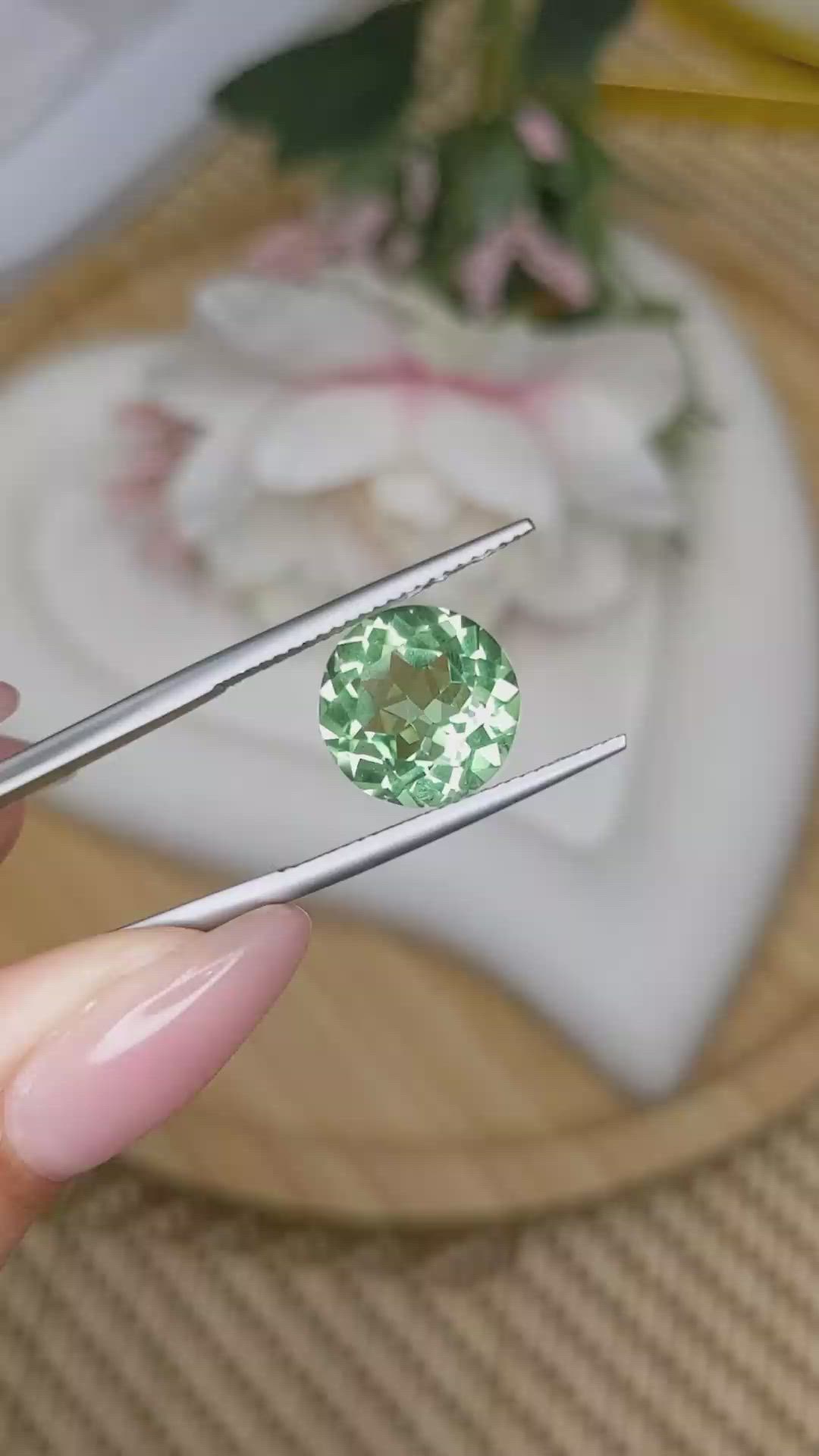5.06 Ct. Green Prasiolite from Brazil Size Video