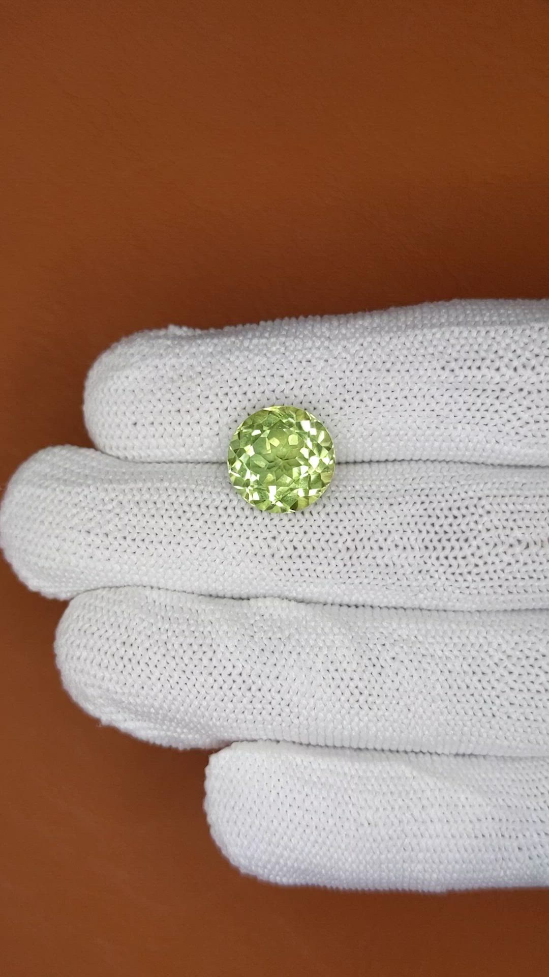 6.03 Ct. Yellowish Green Prasiolite from Brazil Size Video