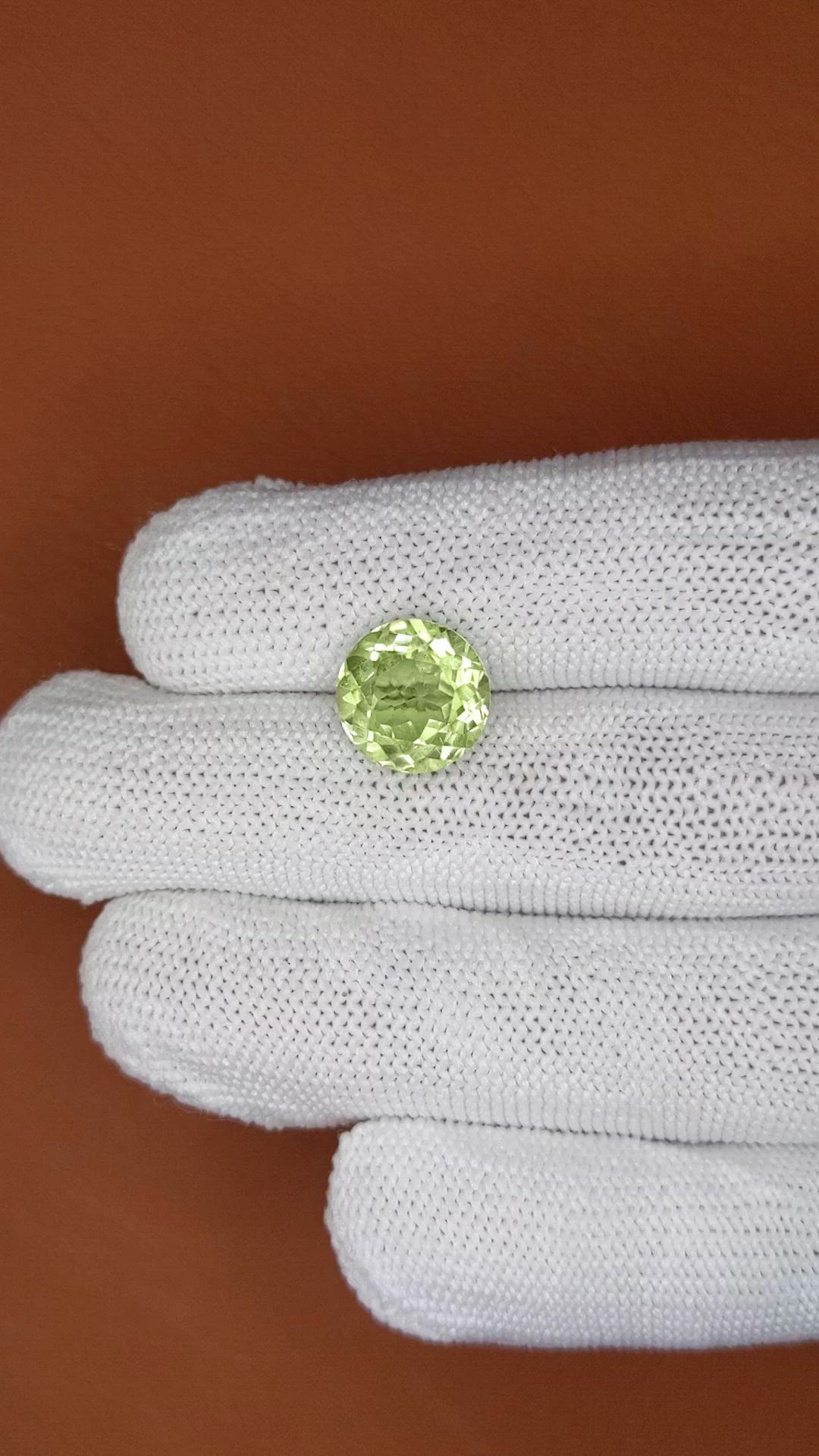 5.19 Ct. Yellowish Green Prasiolite from Brazil Size Video