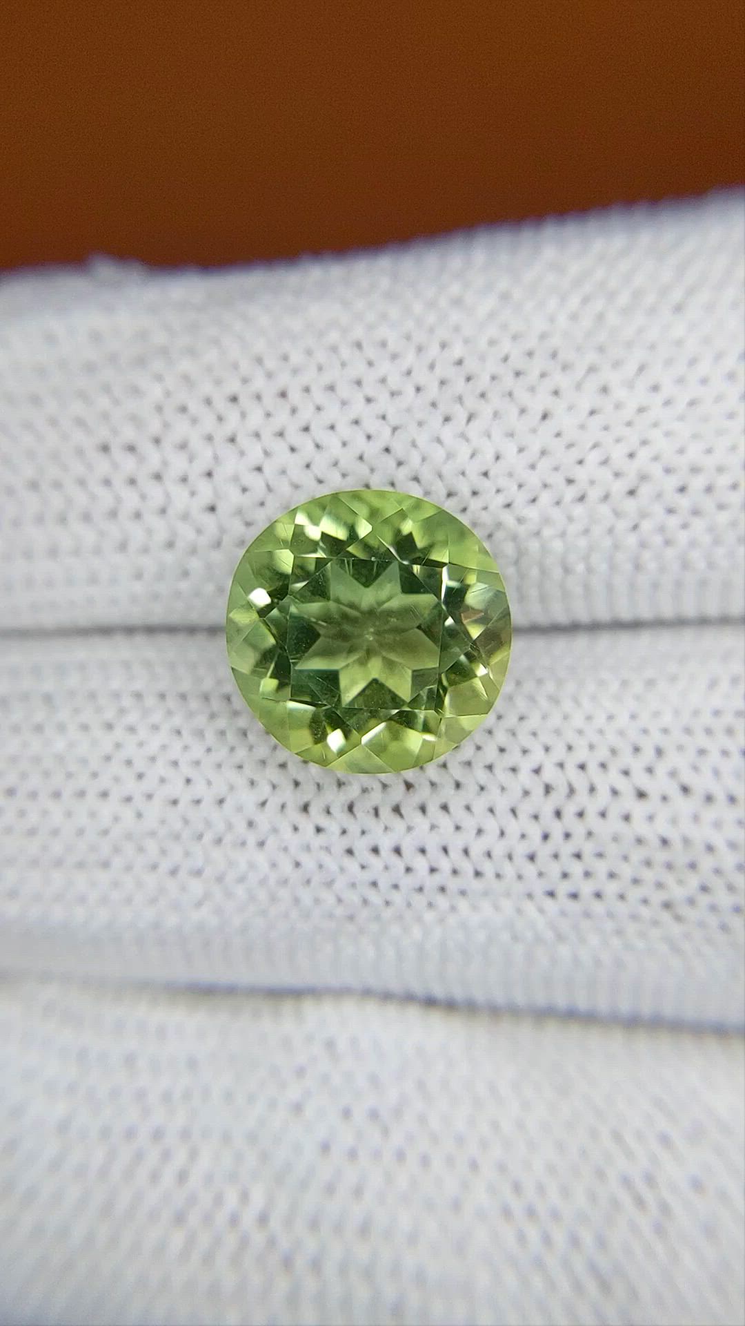 5.69 Ct. Yellowish Green Prasiolite from Brazil Size Video