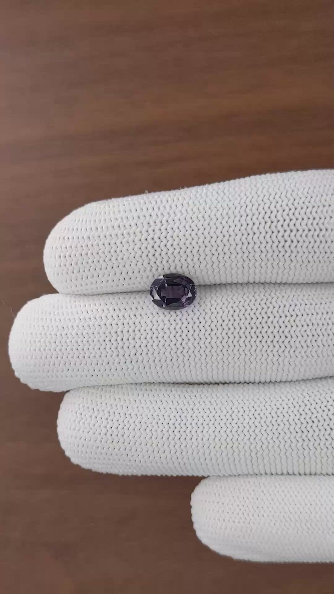 1.69 Ct. Purple Spinel from Ceylon (Sri Lanka) Size Video