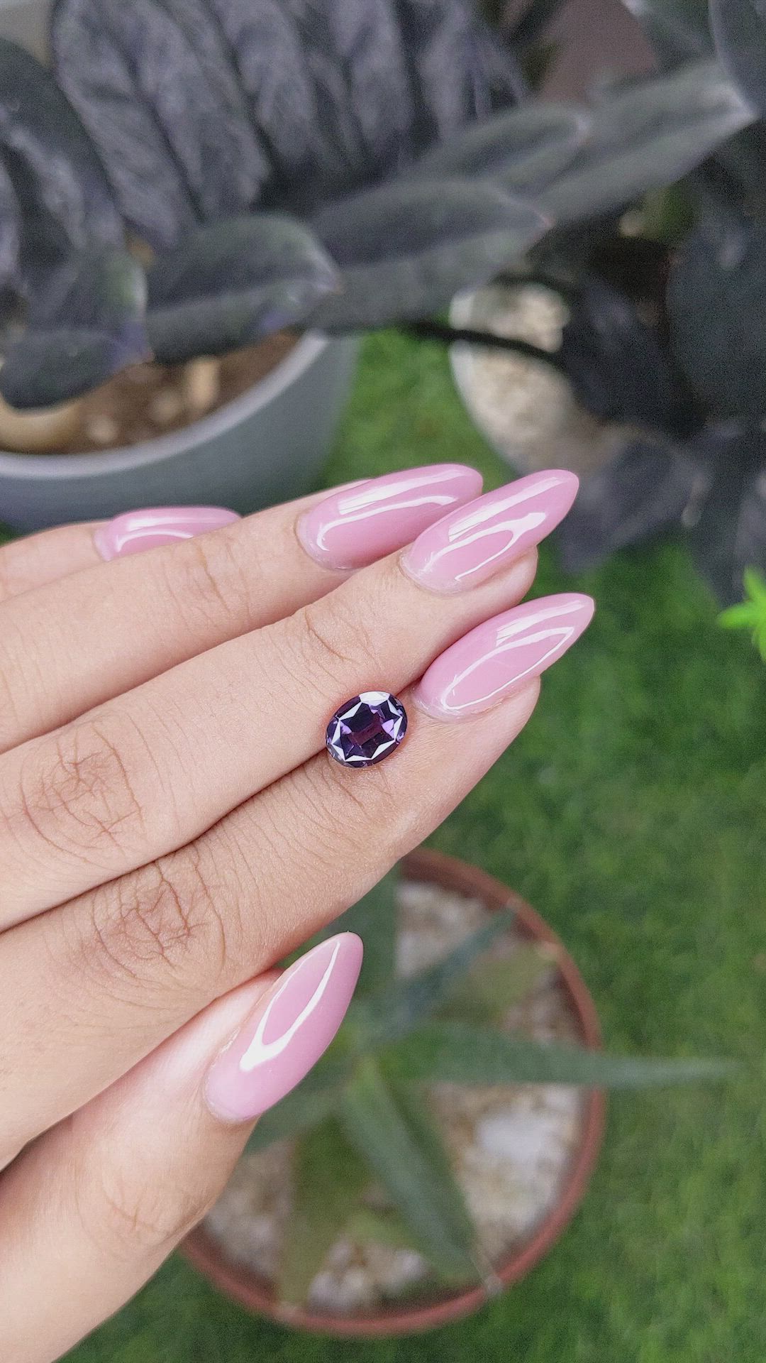 1.69 Ct. Purple Spinel from Ceylon (Sri Lanka) Size Video