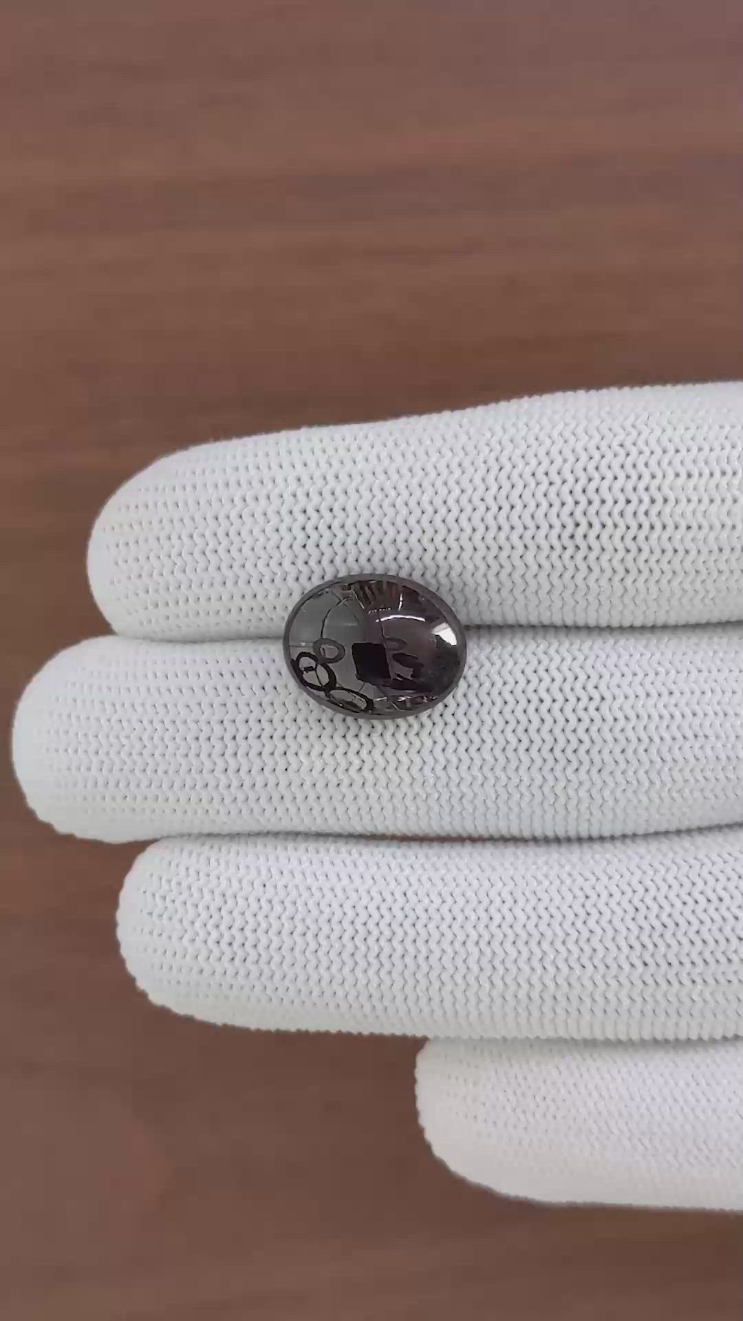 12.13 Ct. Purple Star Garnet from Ceylon (Sri Lanka) Size Video