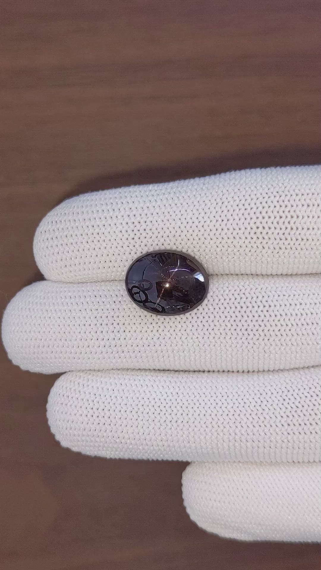 12.13 Ct. Purple Star Garnet from Ceylon (Sri Lanka) Size Video