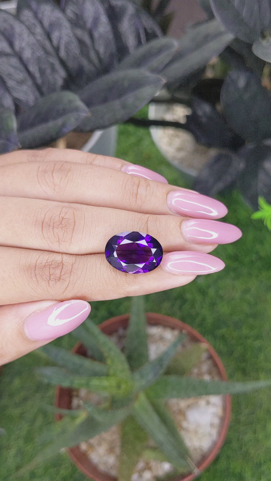 9.48 Ct. Purple Amethyst from Ceylon (Sri Lanka) Size Video