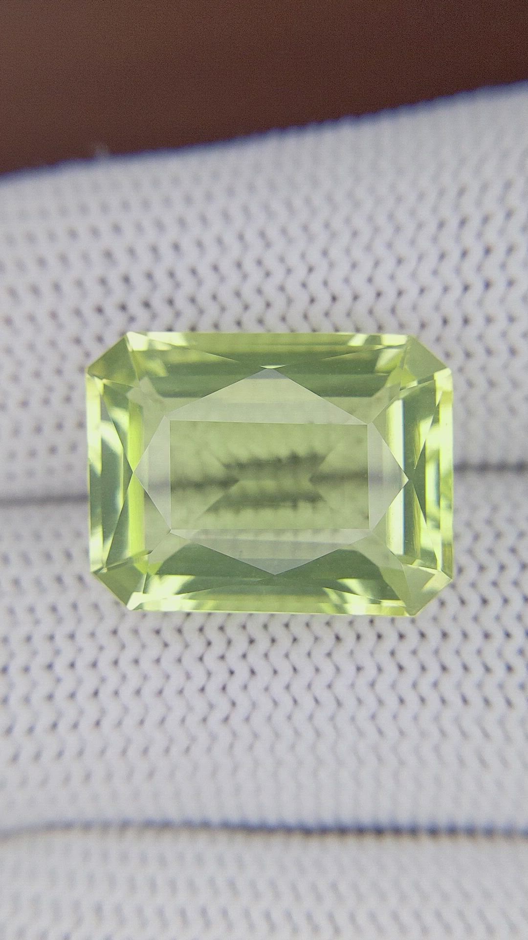 12.18 Ct. Yellowish Green Citrine from Ceylon (Sri Lanka) Size Video