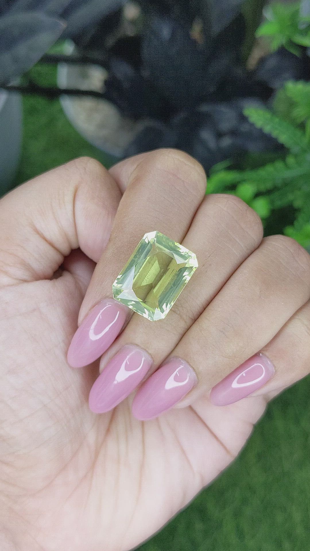 12.18 Ct. Yellowish Green Citrine from Ceylon (Sri Lanka) Size Video