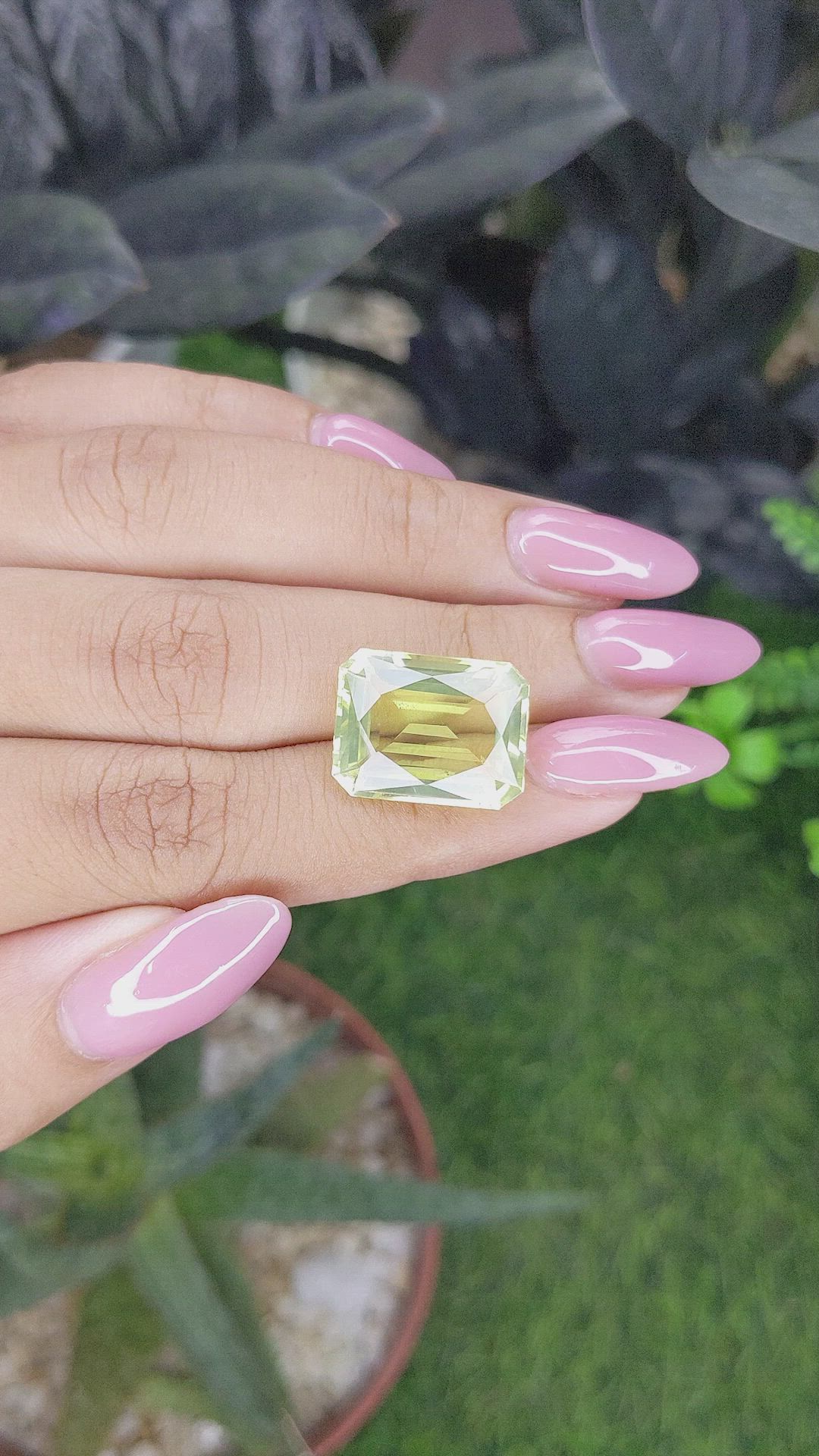 12.18 Ct. Yellowish Green Citrine from Ceylon (Sri Lanka) Size Video