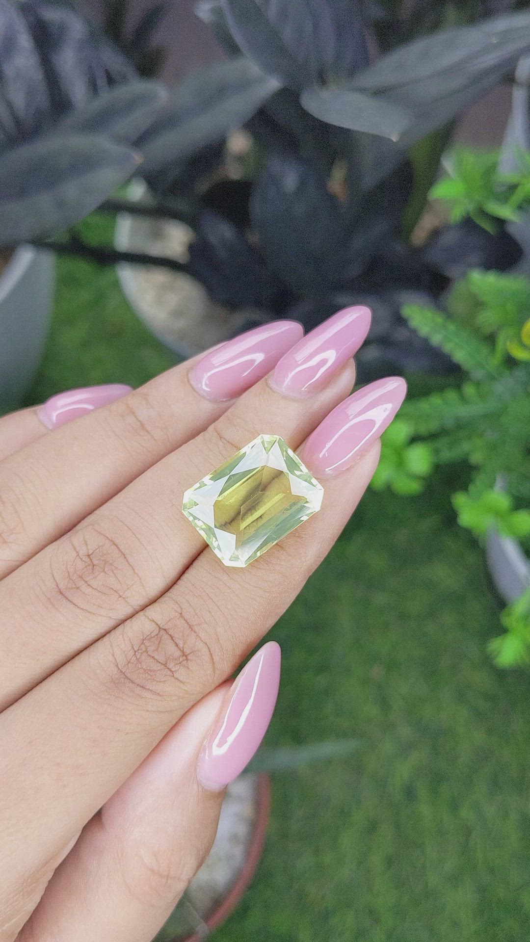 12.18 Ct. Yellowish Green Citrine from Ceylon (Sri Lanka) Size Video