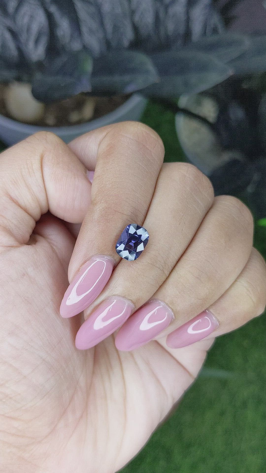 2.04 Ct. Bluish Purple Spinel from Ceylon (Sri Lanka) Size Video
