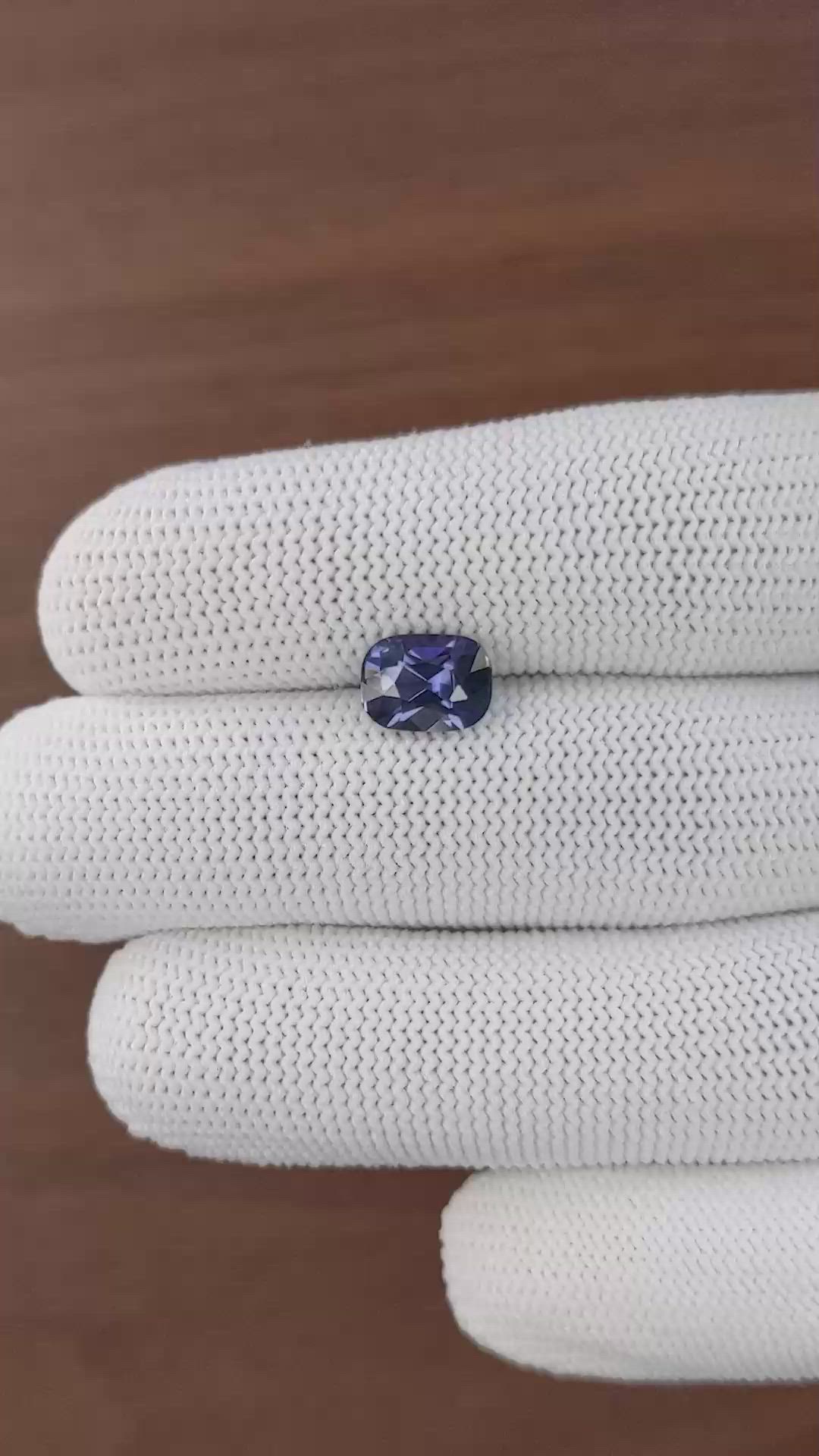 2.04 Ct. Bluish Purple Spinel from Ceylon (Sri Lanka) Size Video