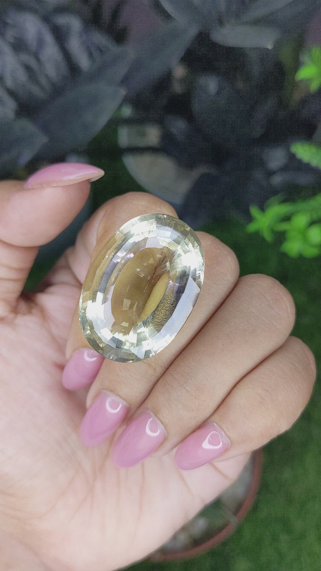 76.16 Ct. Yellowish Brown Citrine from Ceylon (Sri Lanka) Size Video