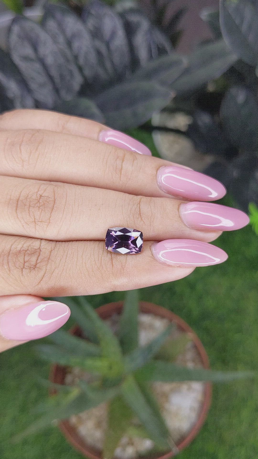 2.42 Ct. Pinkish Purple Spinel from Ceylon (Sri Lanka) Size Video