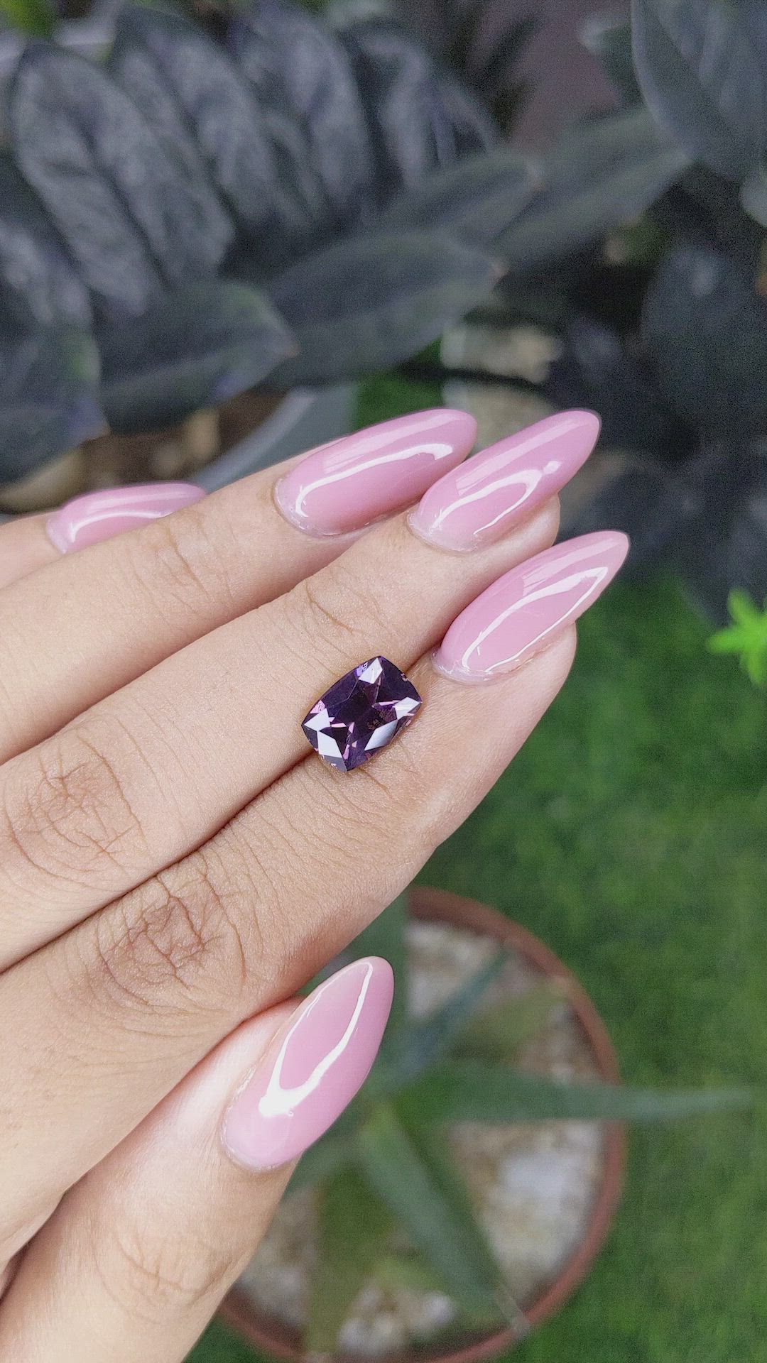 2.42 Ct. Pinkish Purple Spinel from Ceylon (Sri Lanka) Size Video