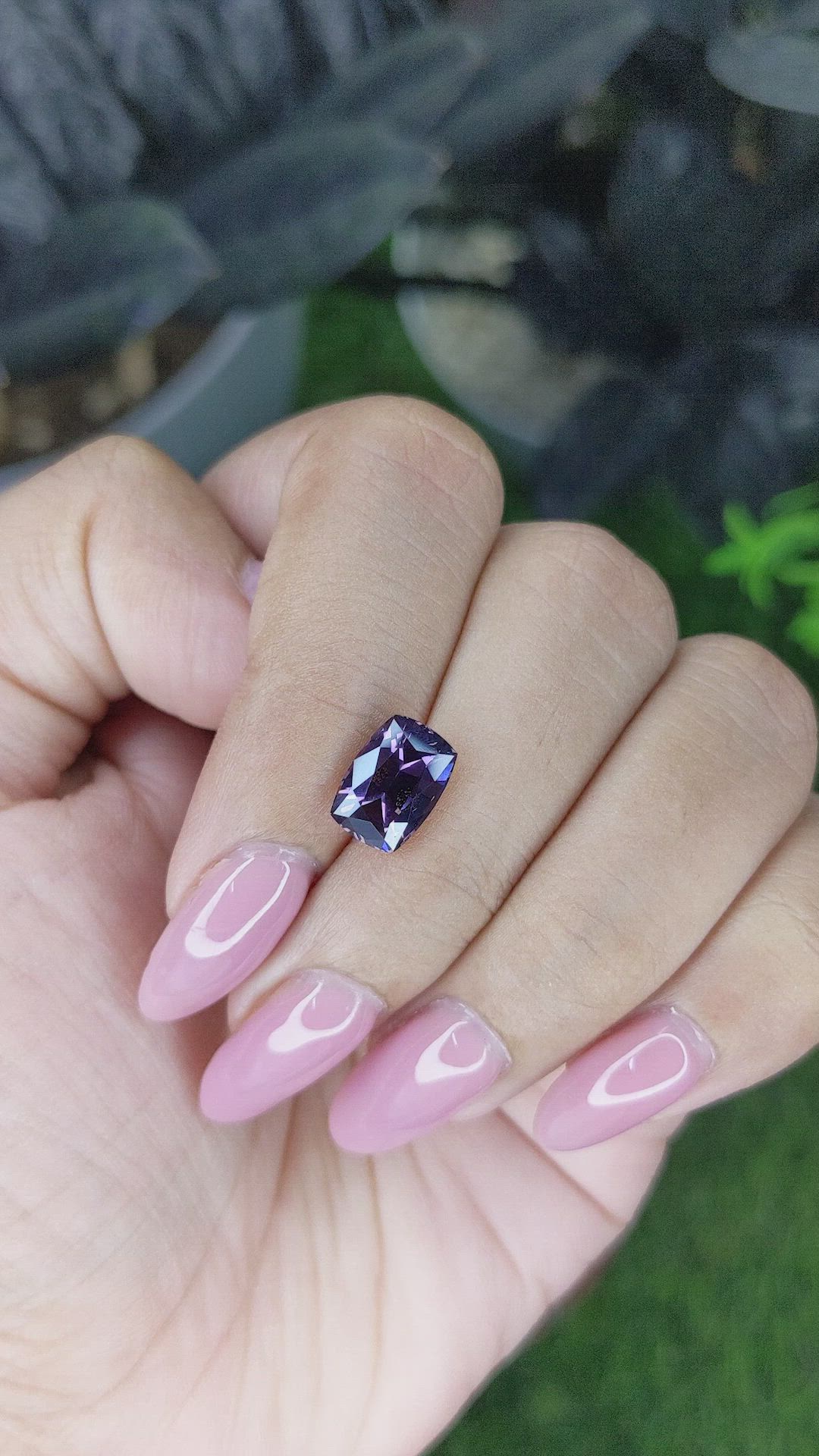 2.42 Ct. Pinkish Purple Spinel from Ceylon (Sri Lanka) Size Video