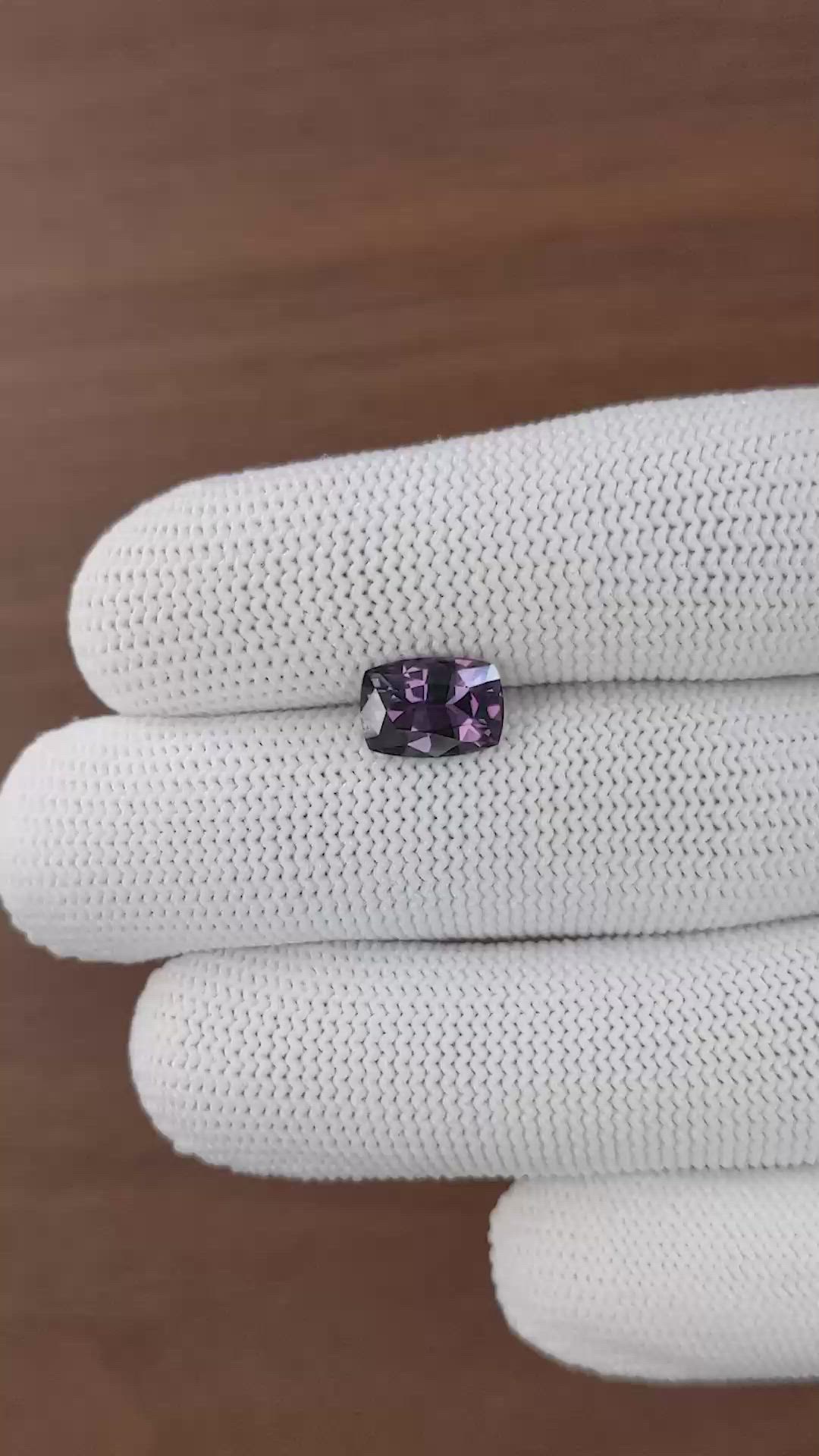 2.42 Ct. Pinkish Purple Spinel from Ceylon (Sri Lanka) Size Video